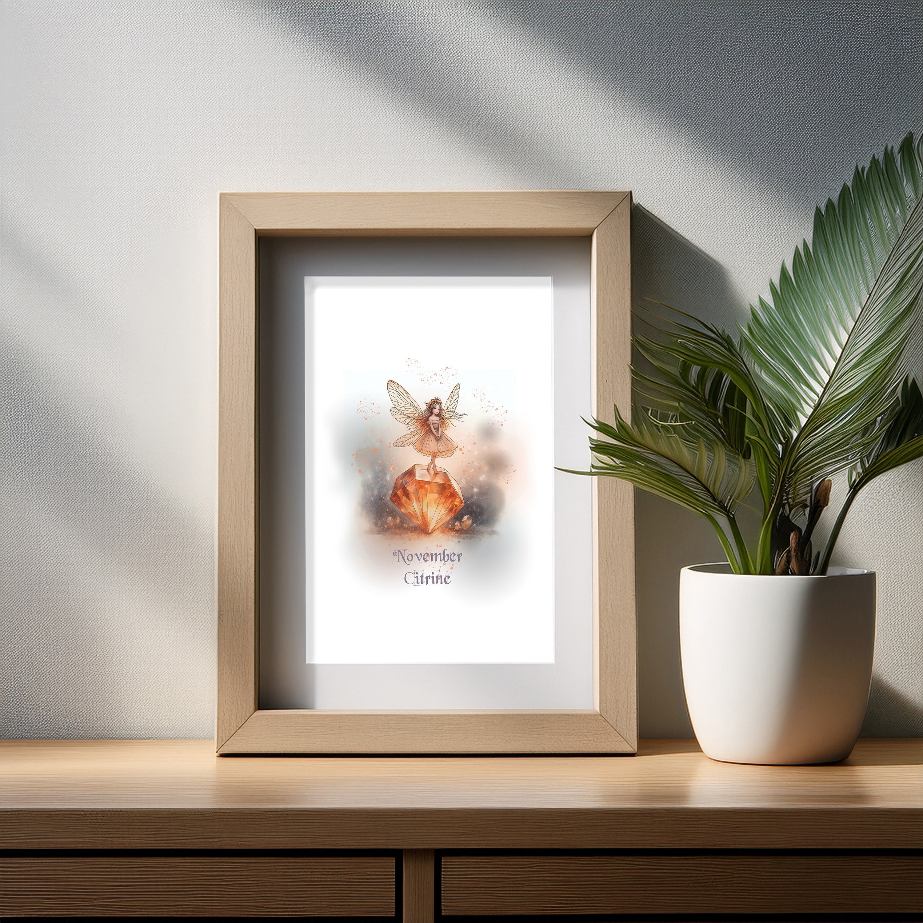 Little Gems November Citrine Art Print