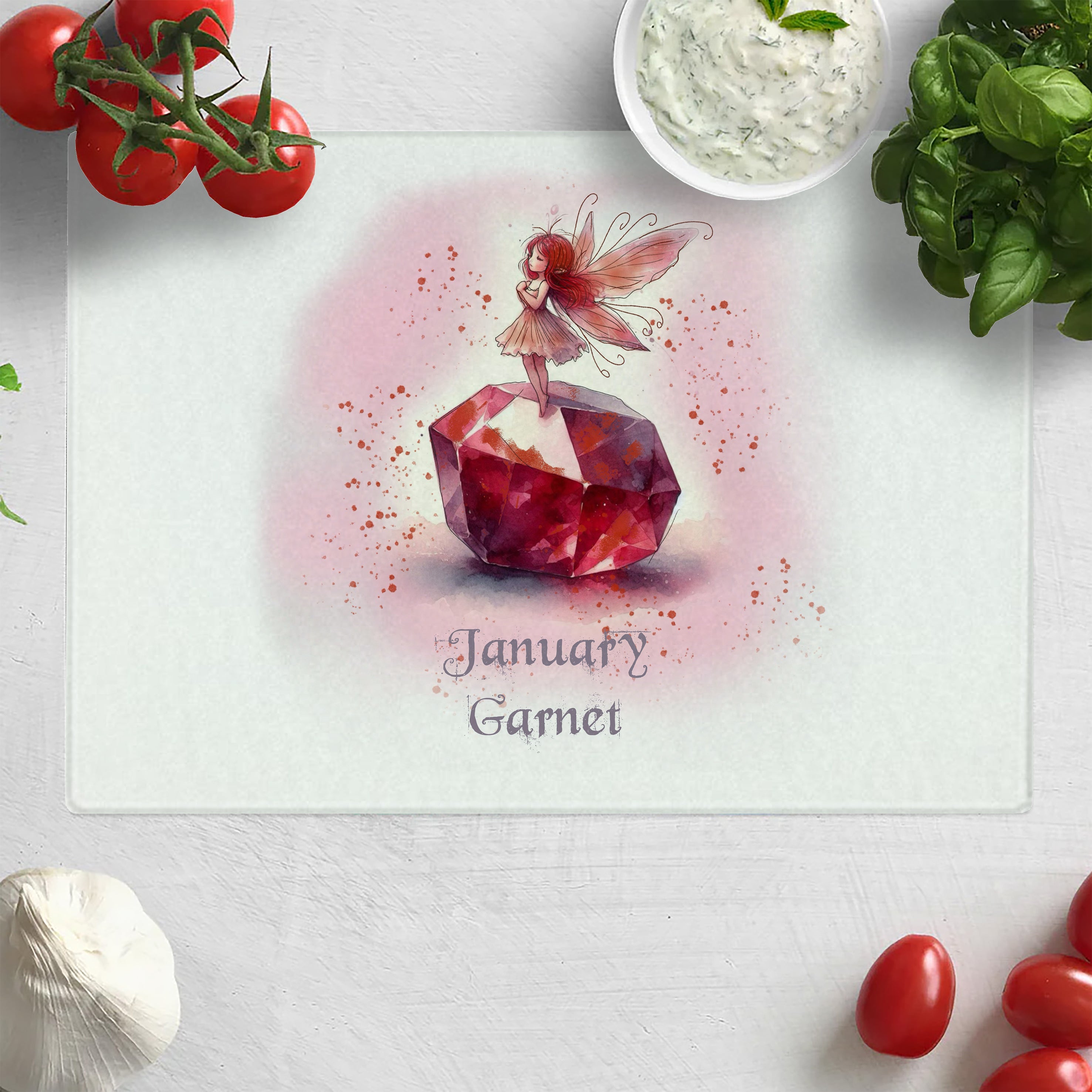 Little Gems January Garnet Chopping Board