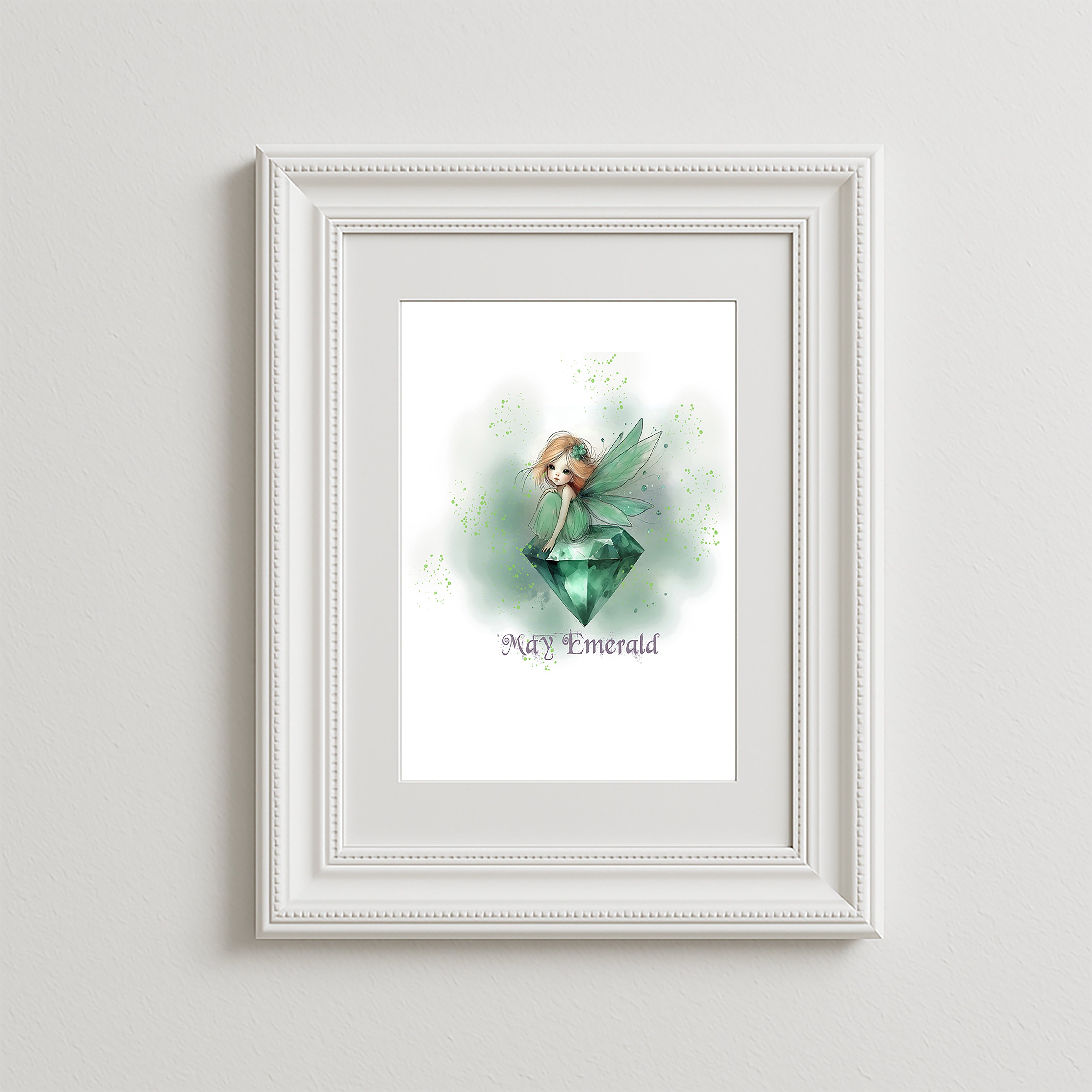 Little Gems May Emerald Art Print