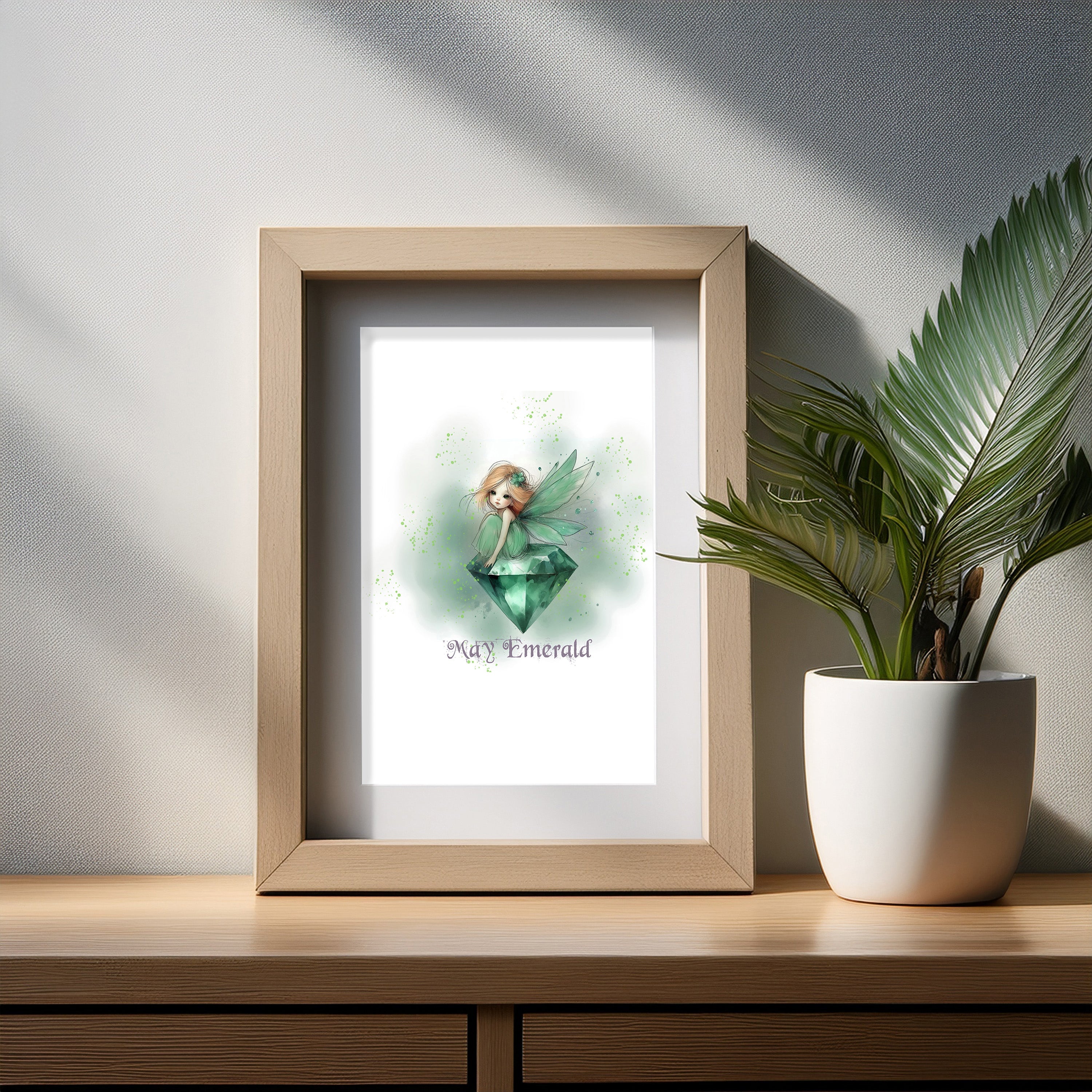 Little Gems May Emerald Art Print