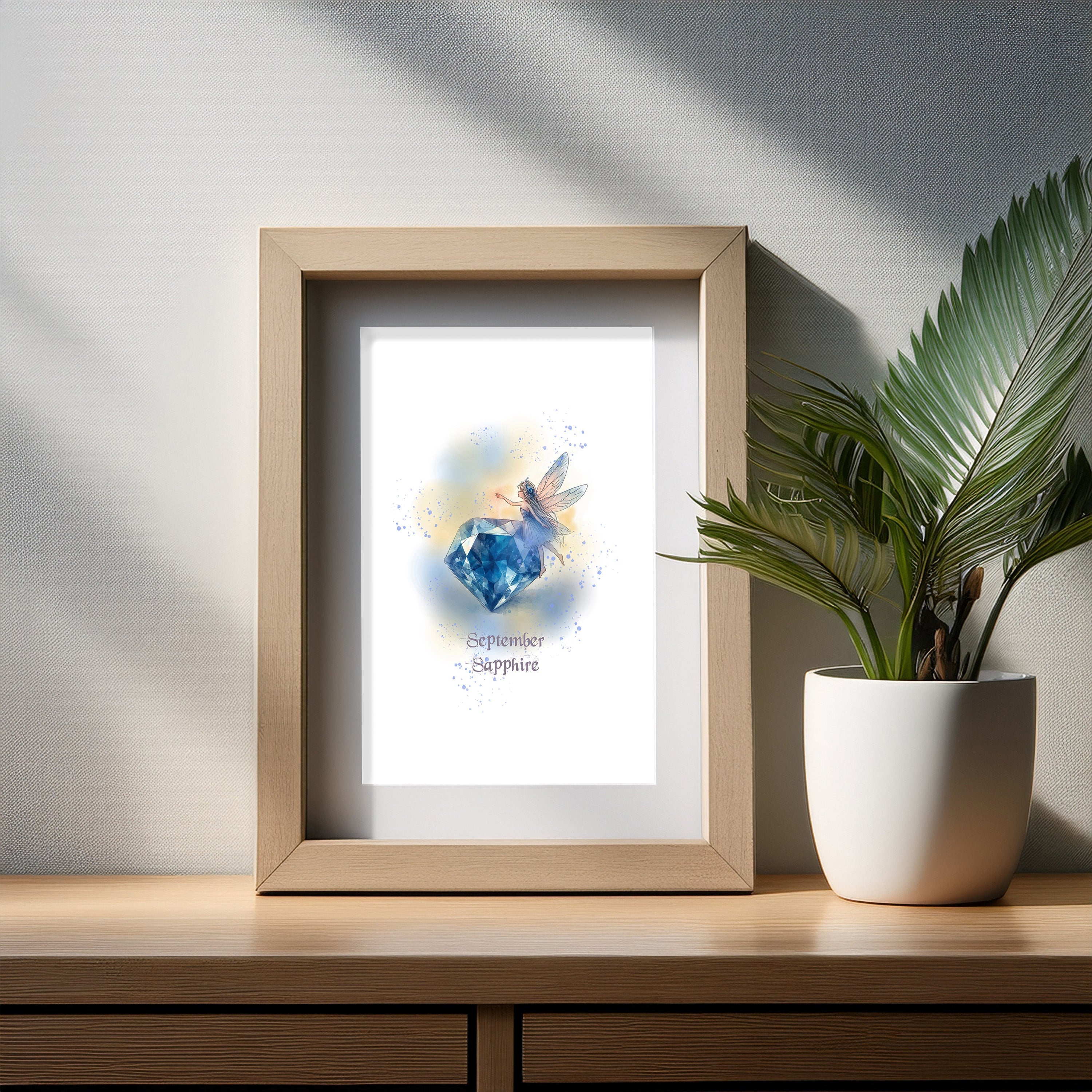 Little Gems September Sapphire Art Print