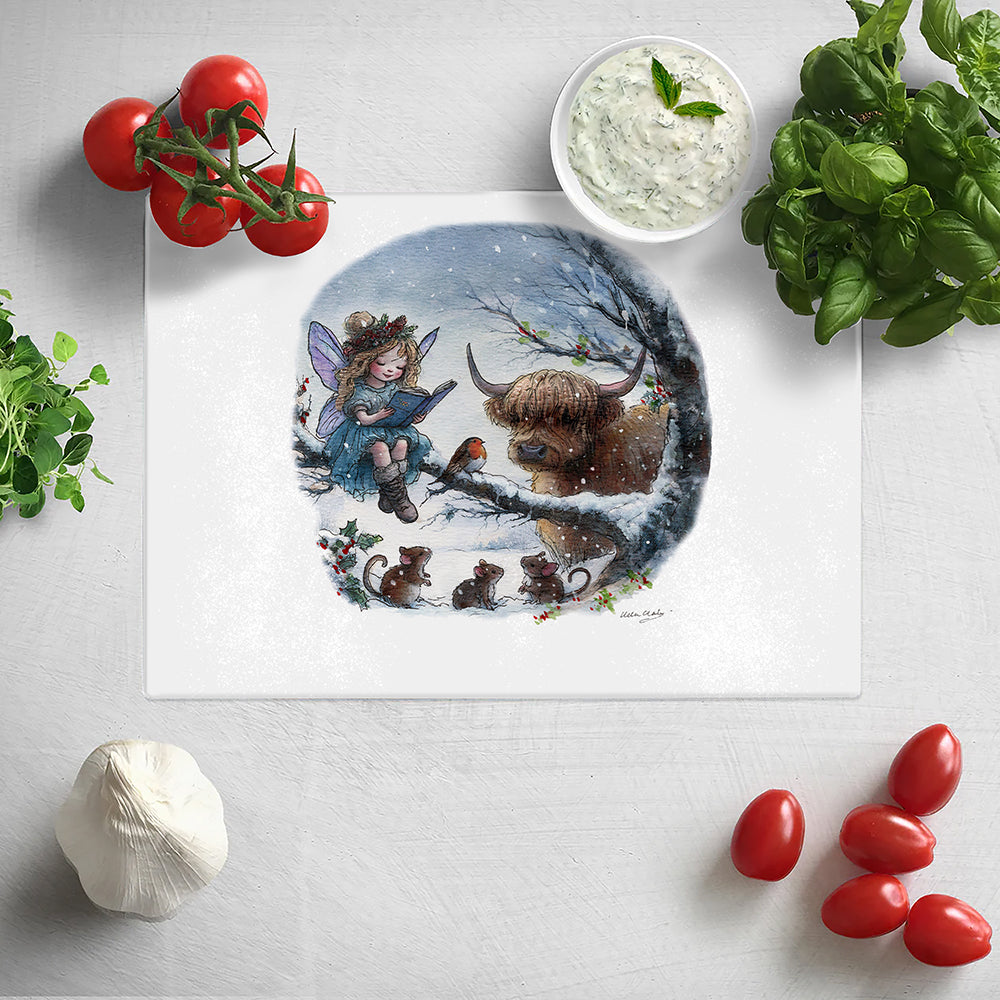 A Fairy's Winter Tale Chopping Board