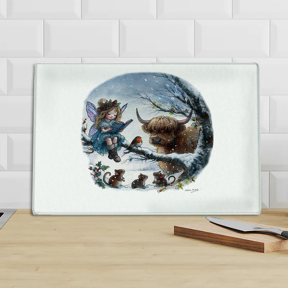 A Fairy's Winter Tale Chopping Board