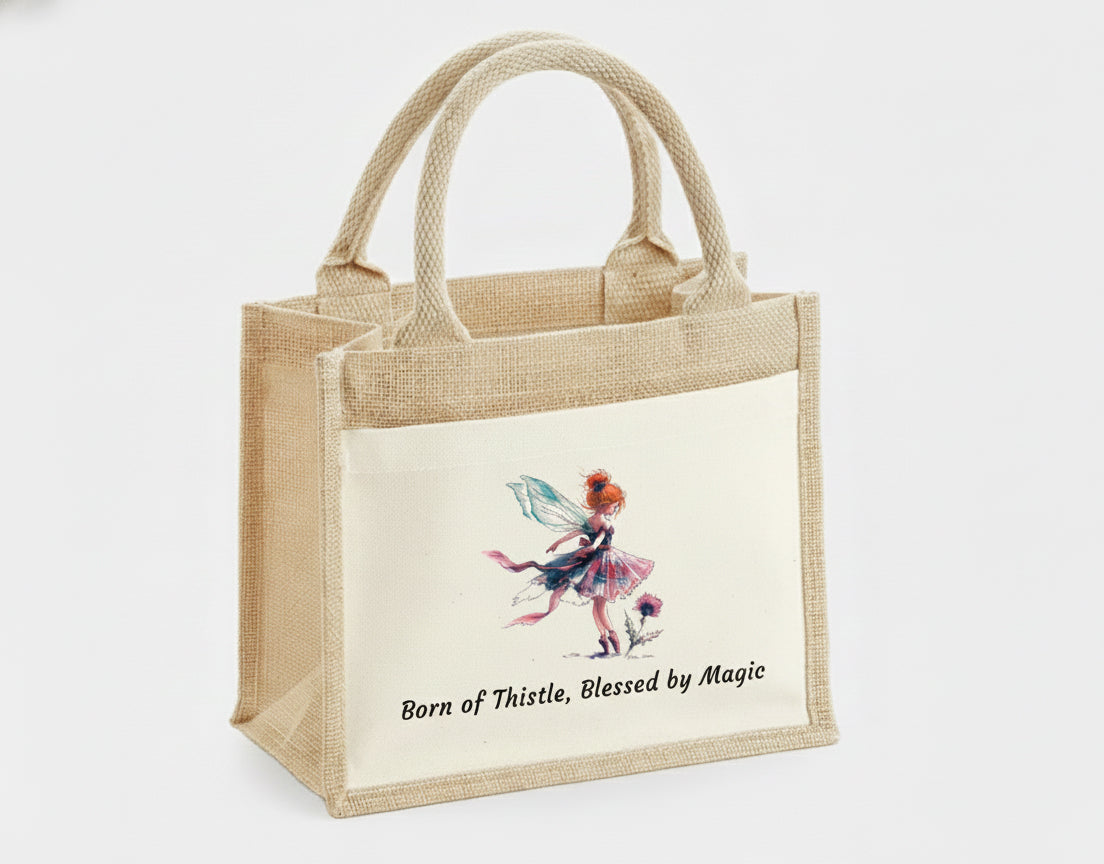 Born of thistle, blessed by magic Small Tote Bag