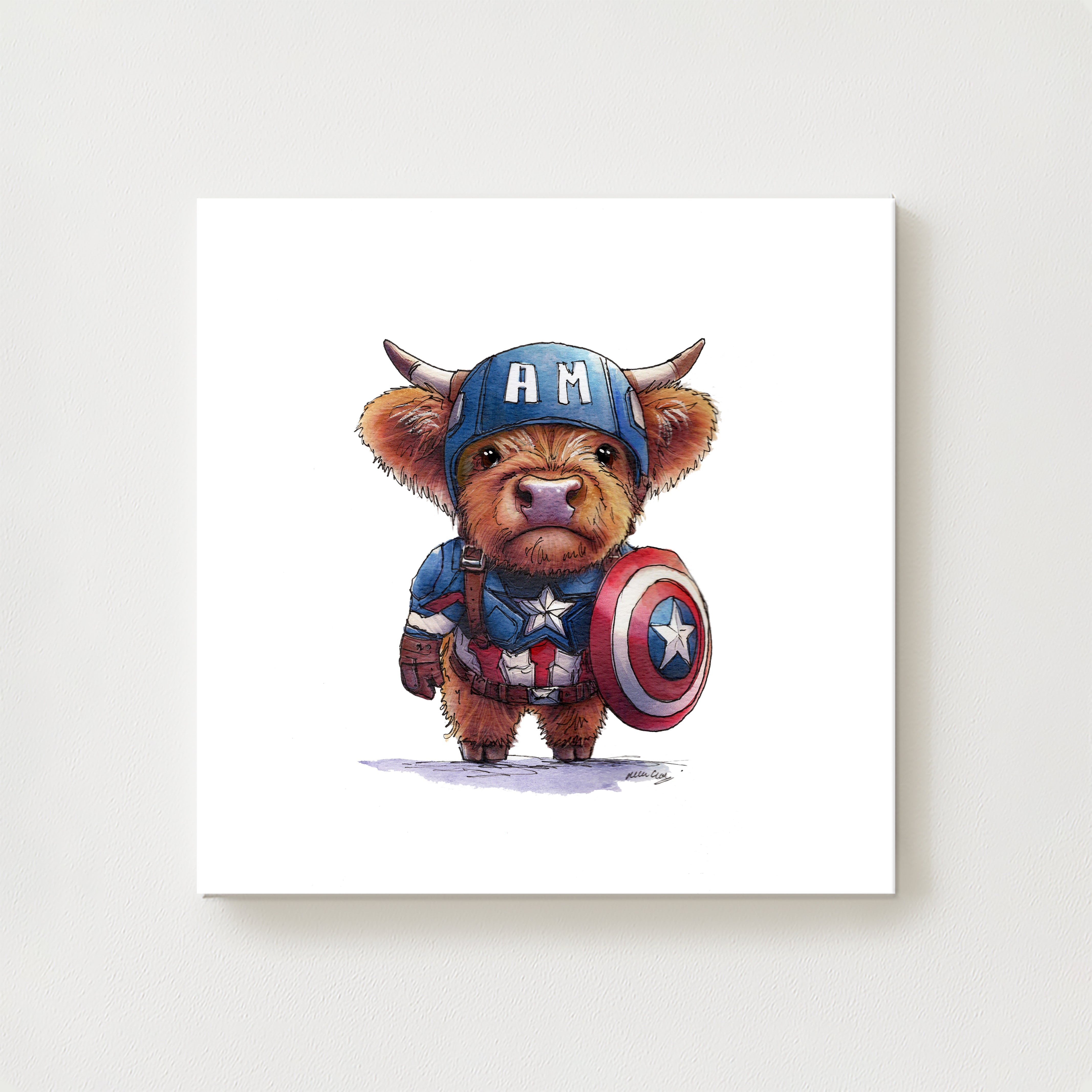 Captain A-Moo-rica Canvas