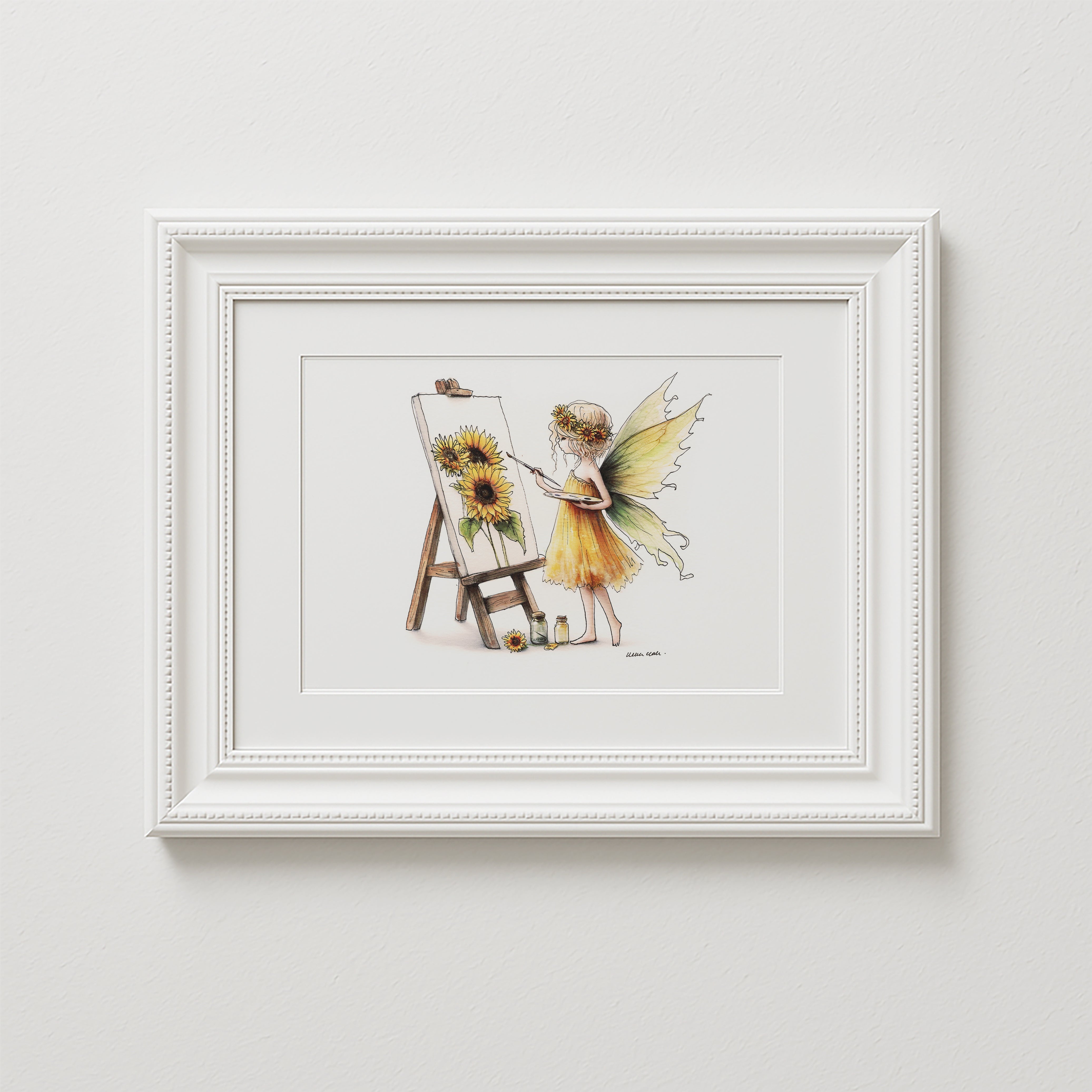 Crafting Painting Fairy Art Print