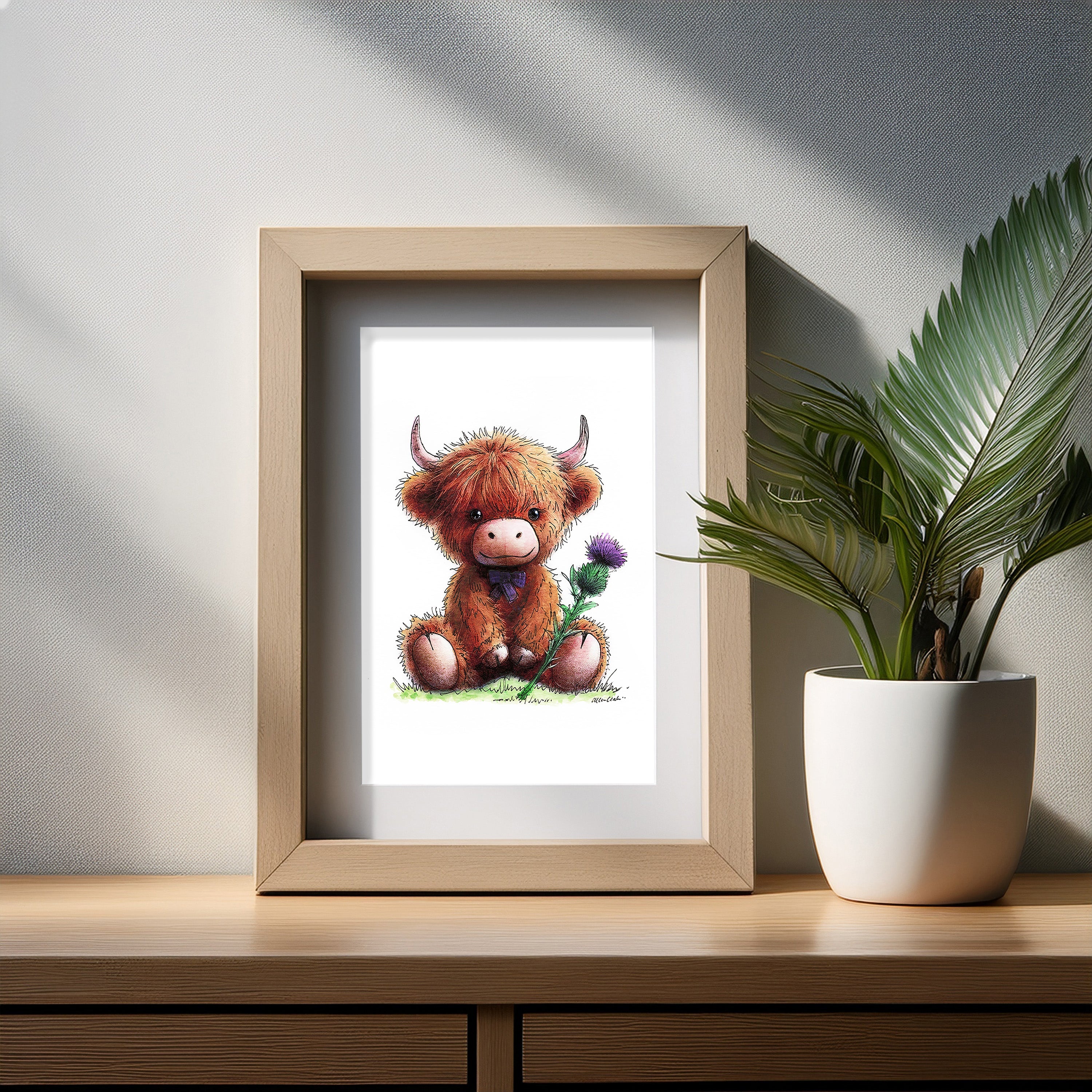 Cuddles And Thistles Art Print