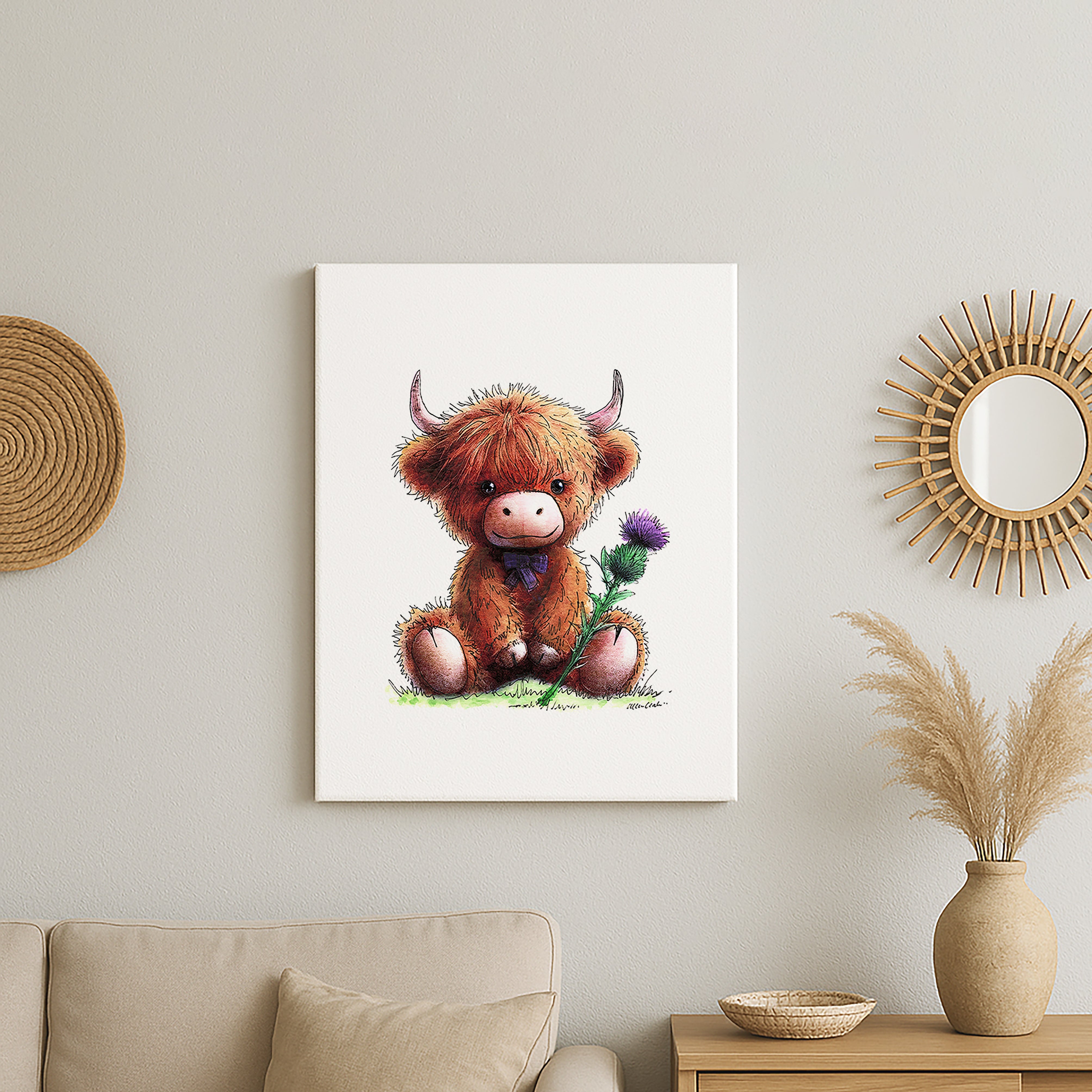Cuddles And Thistles Canvas