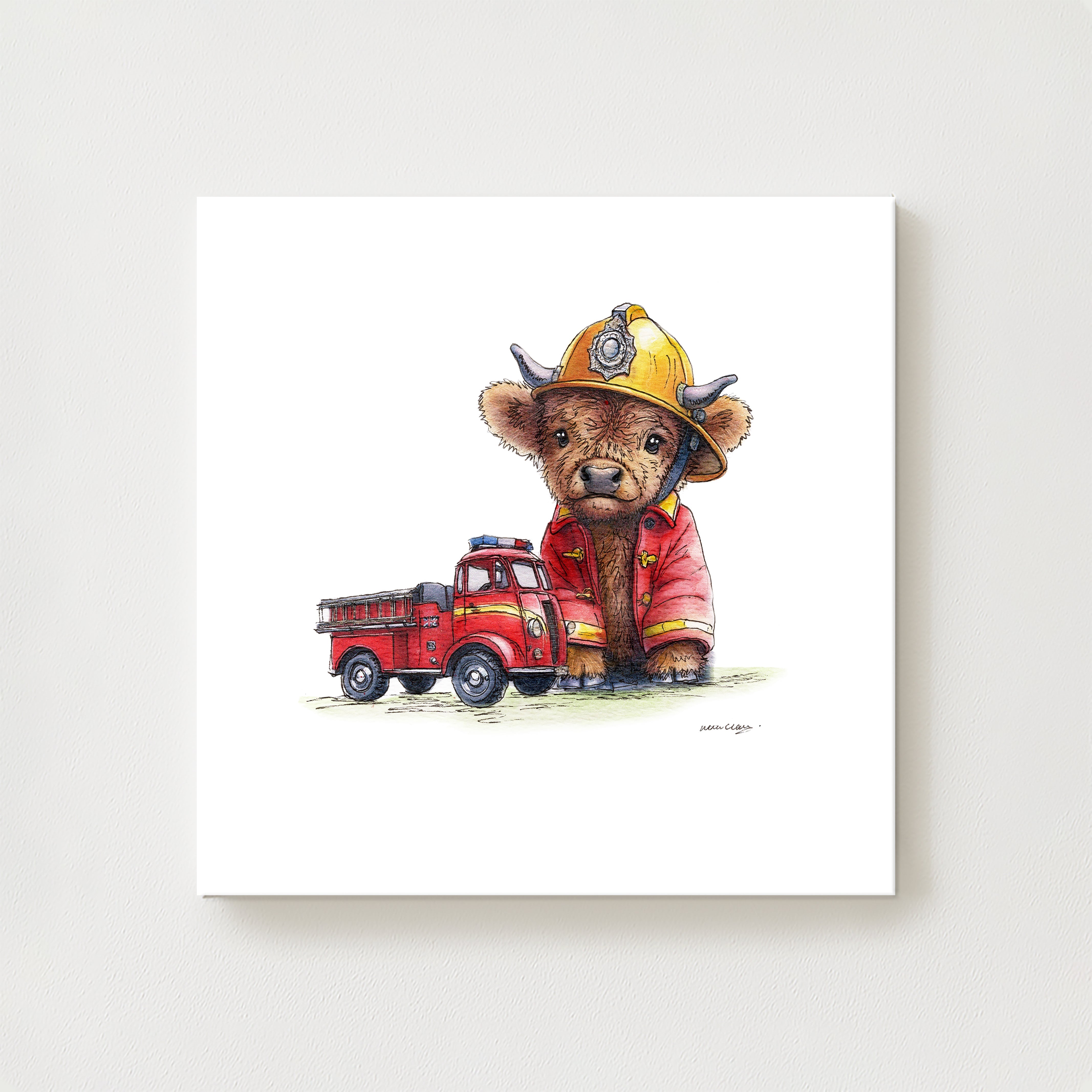Fire Moo Canvas