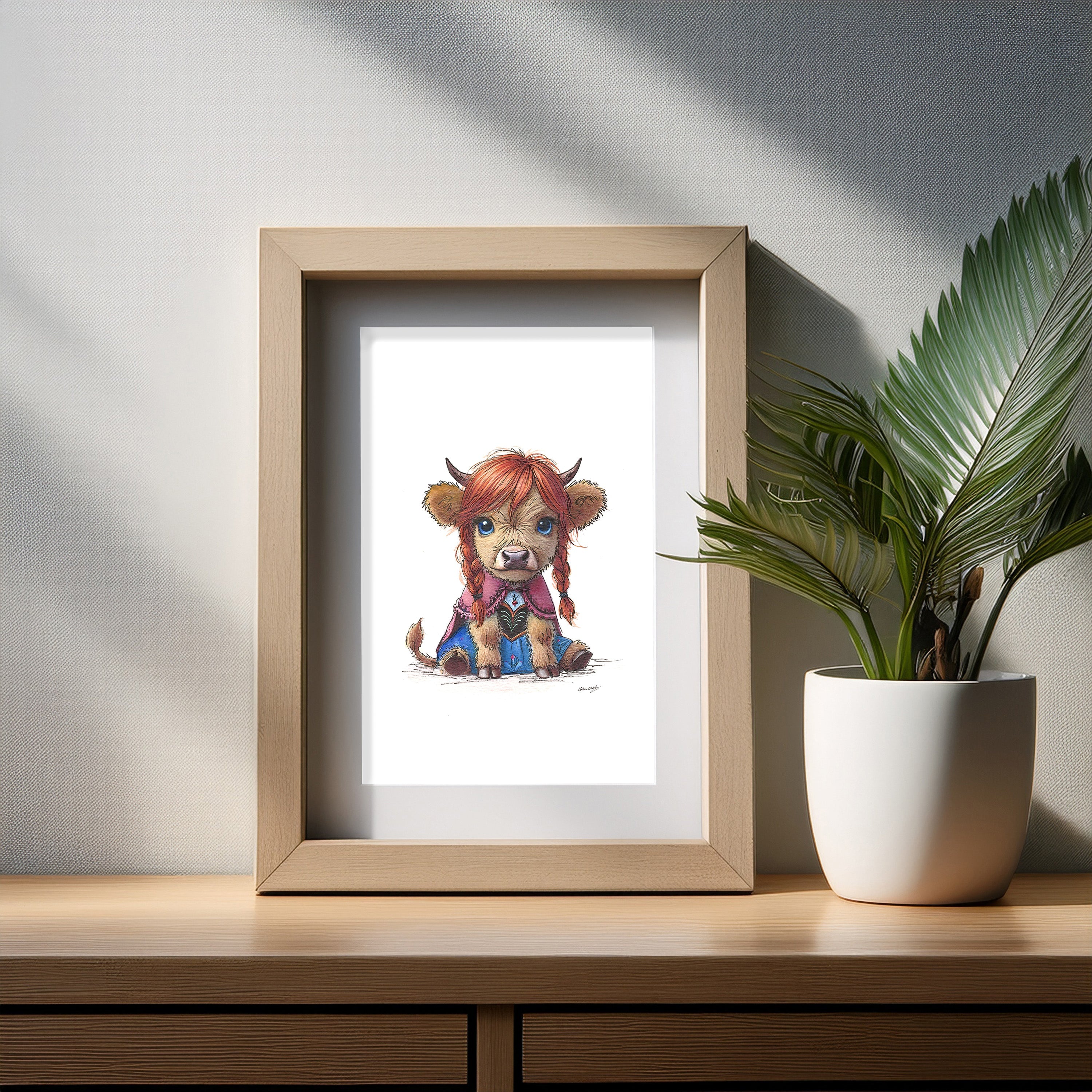 Freezing Moo Art Print