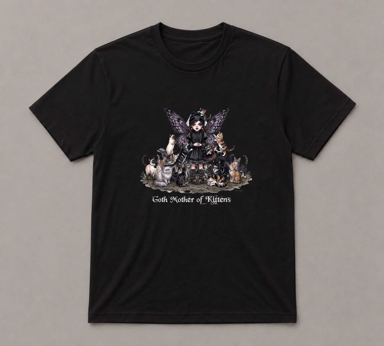 Goth Mother of Kittens T-Shirt