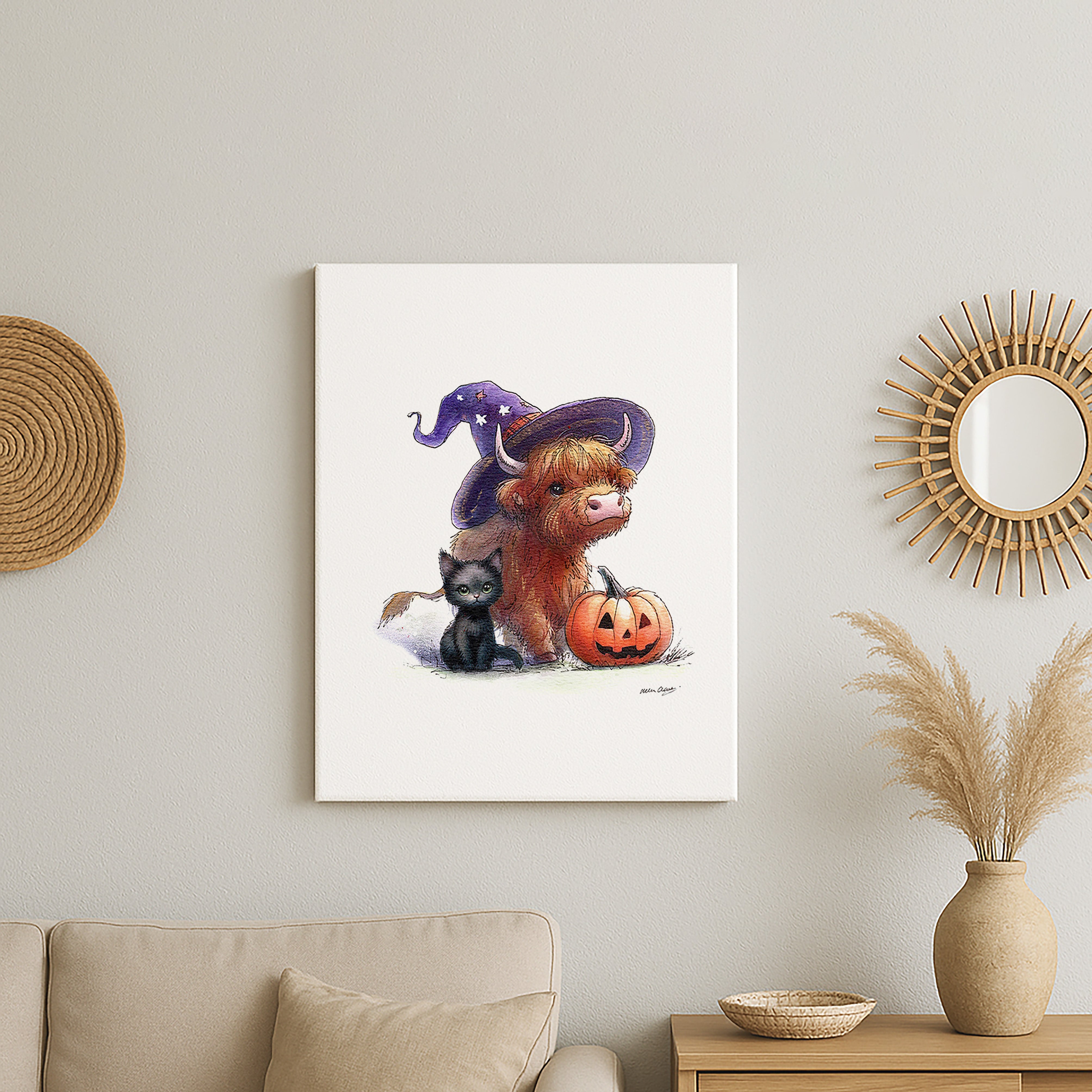 Highland Pumpkin Canvas