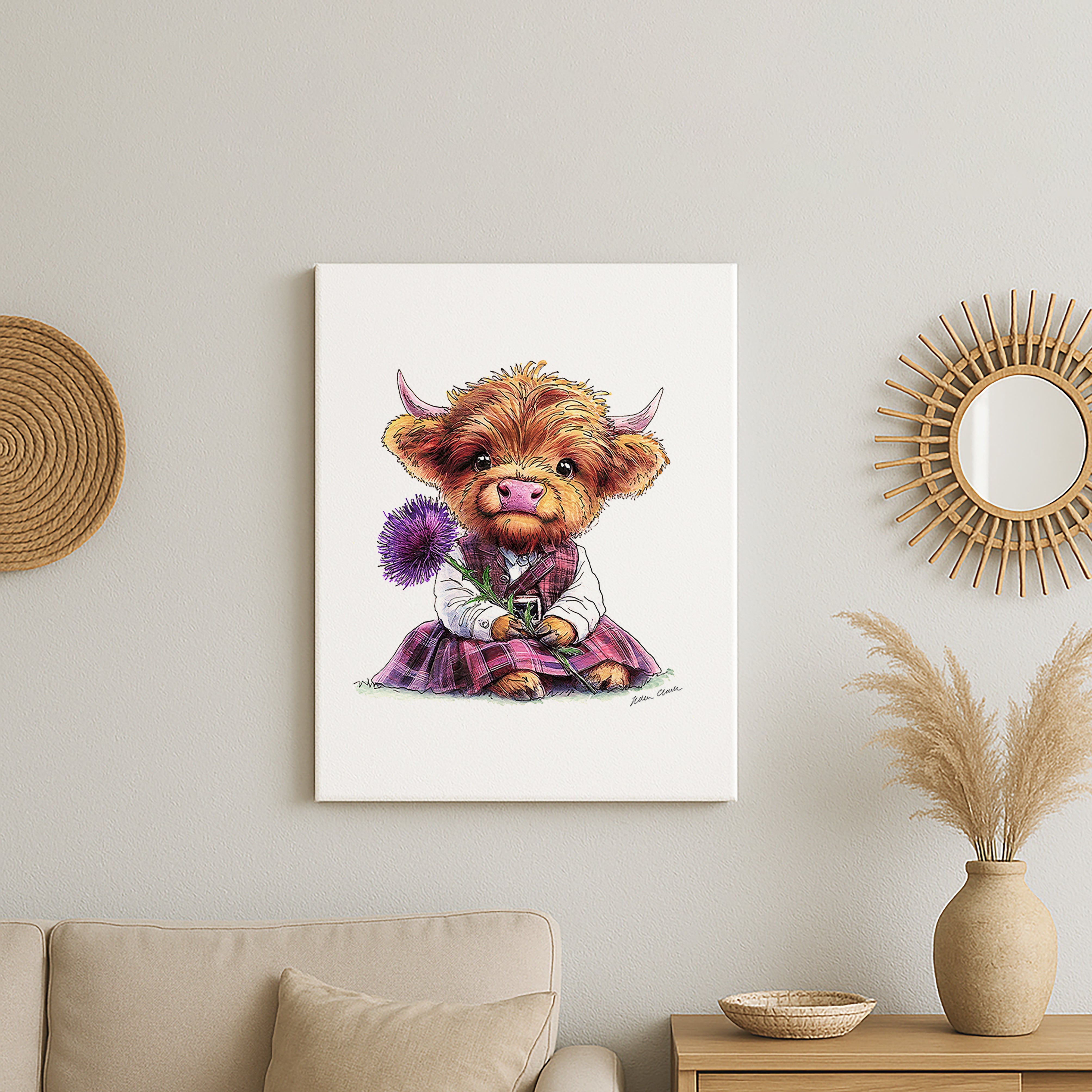 Highland Thistle Canvas