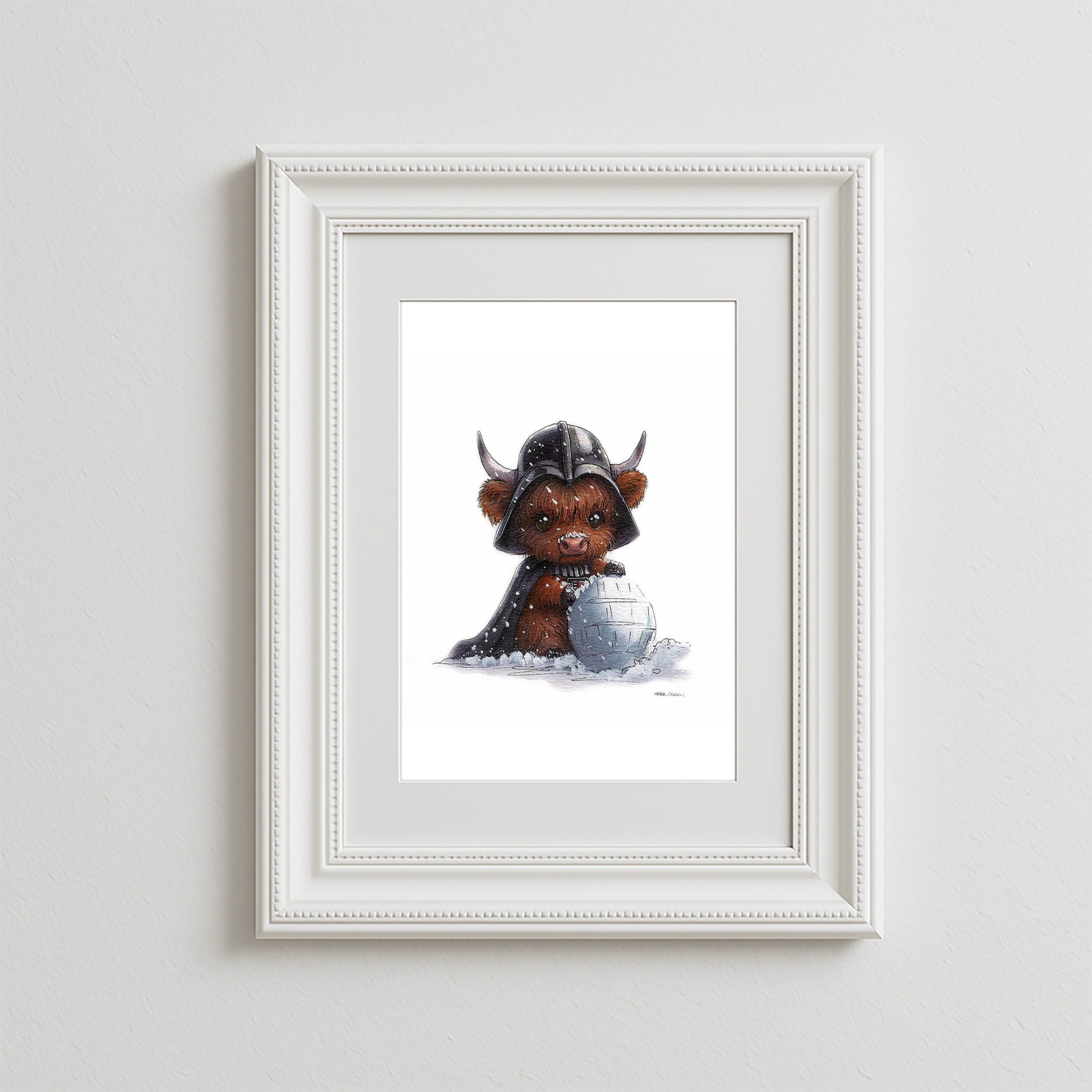Ickle Moo Vader Art Print