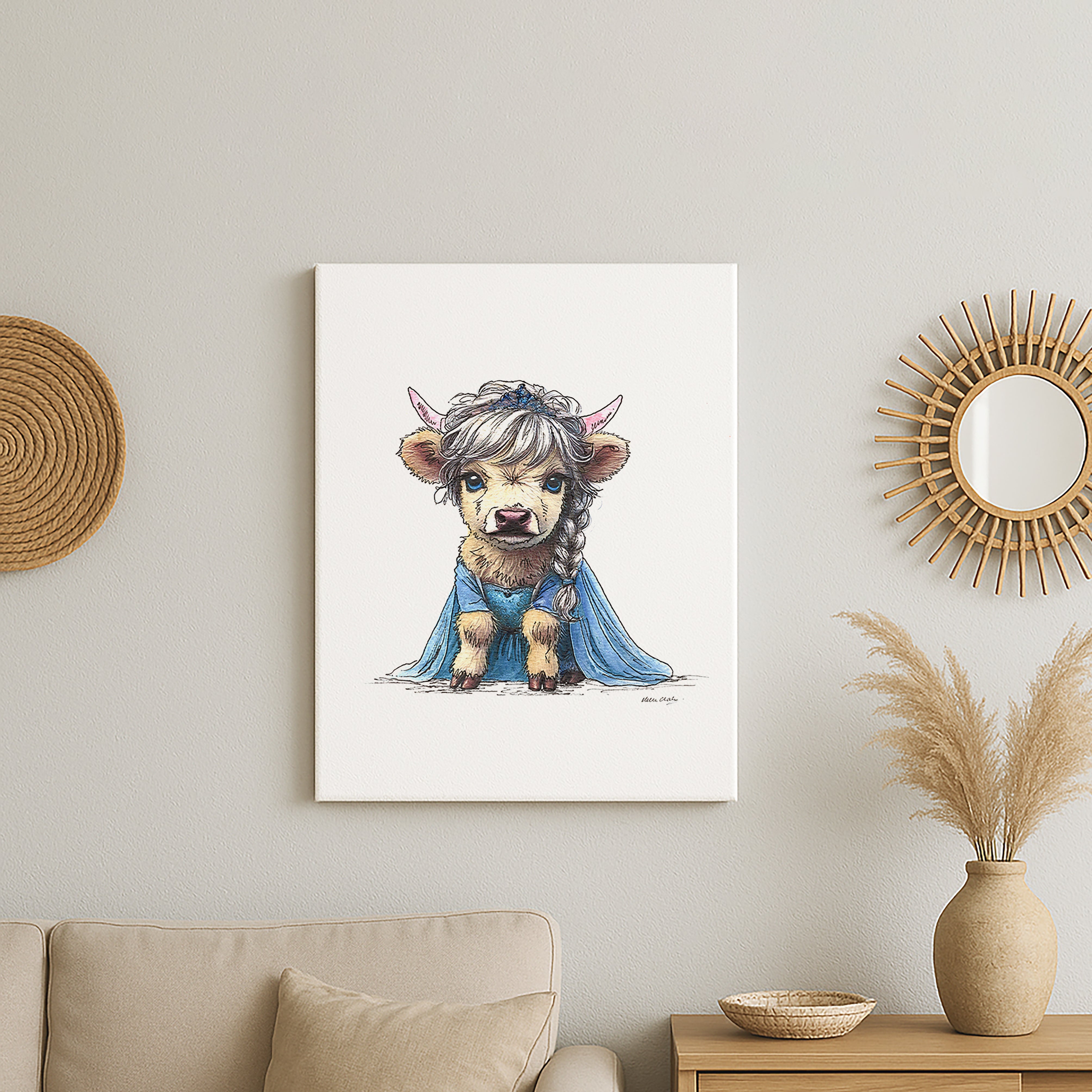 Icy Moo Canvas