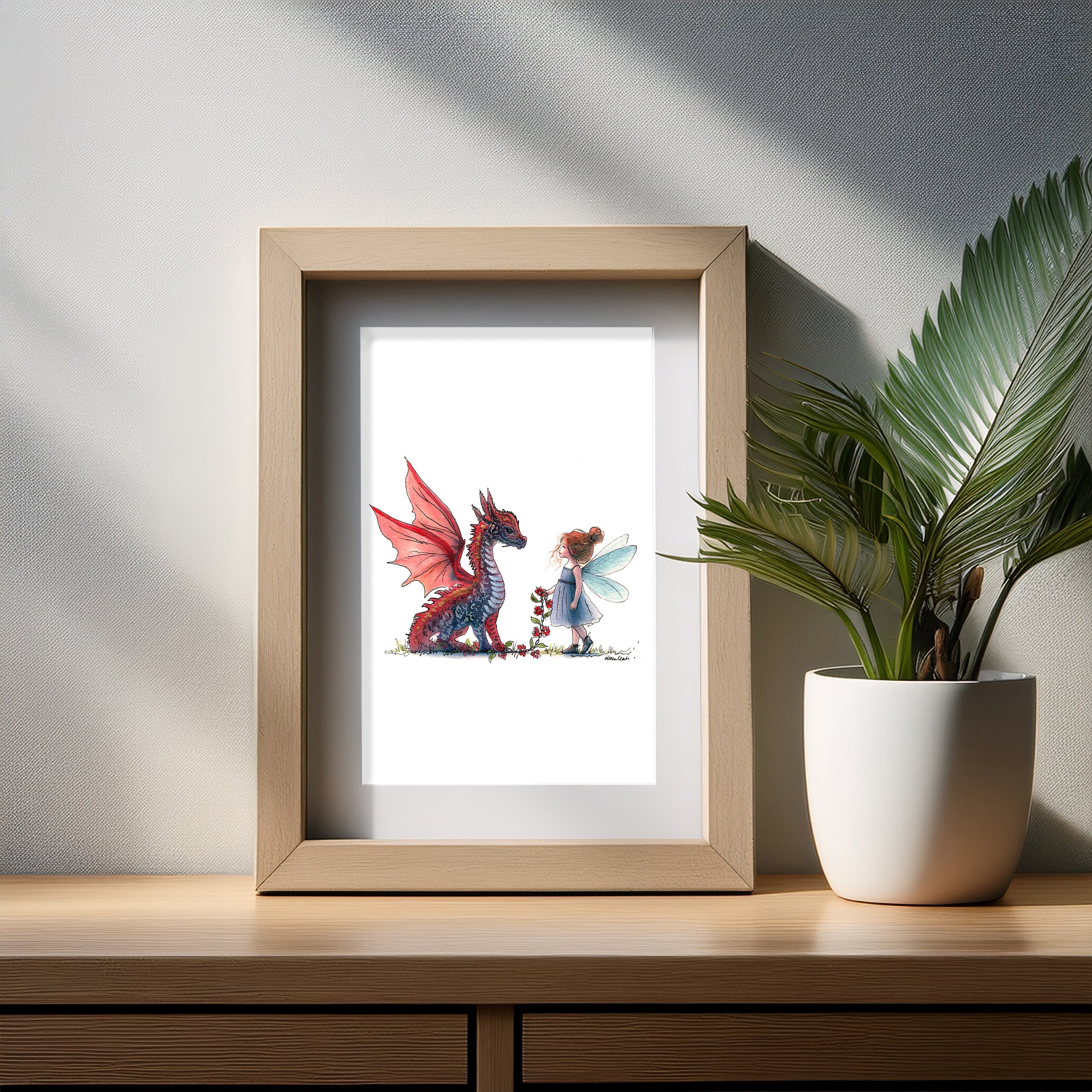 Little Dragon Trainer Art Print