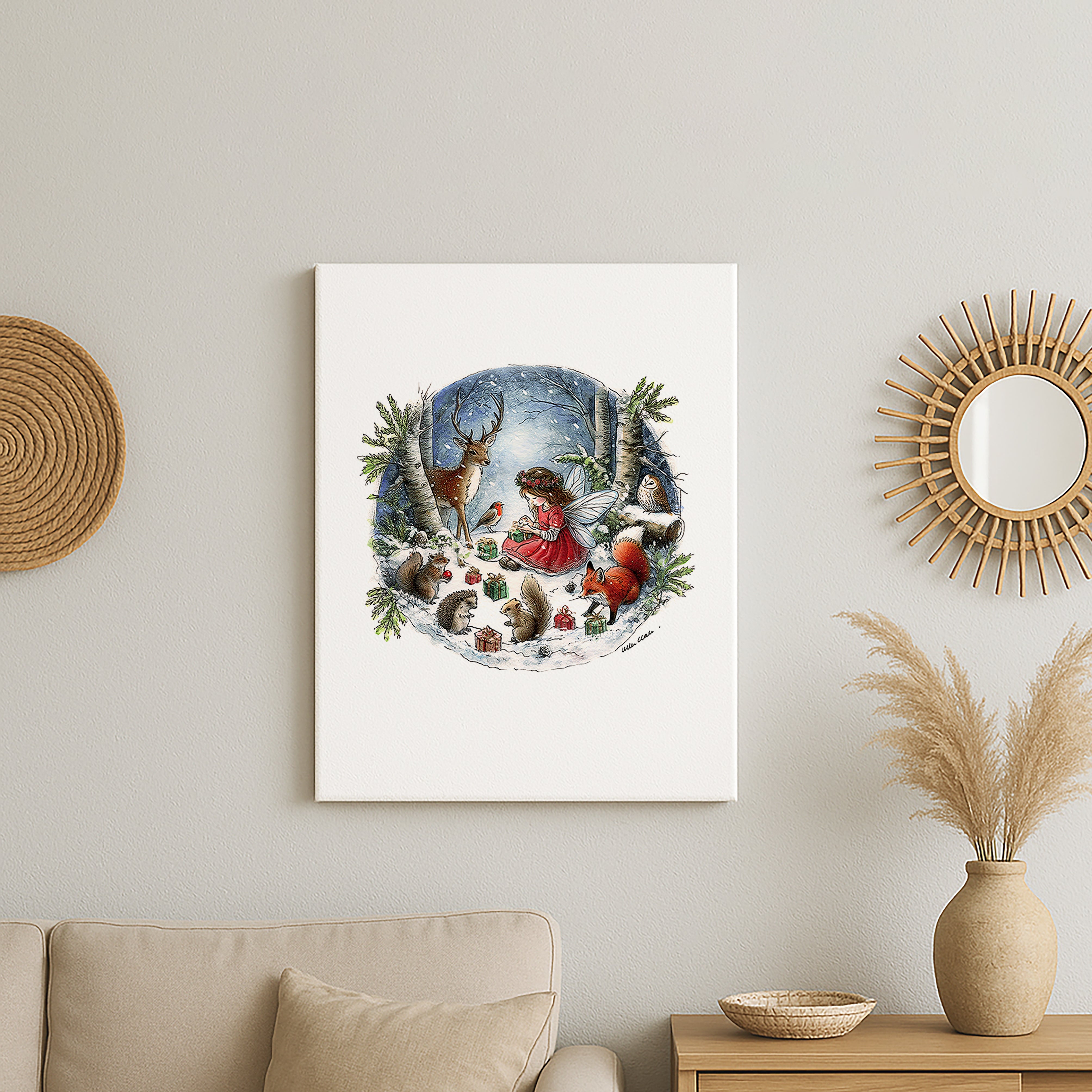 Magical Woodland Christmas Canvas