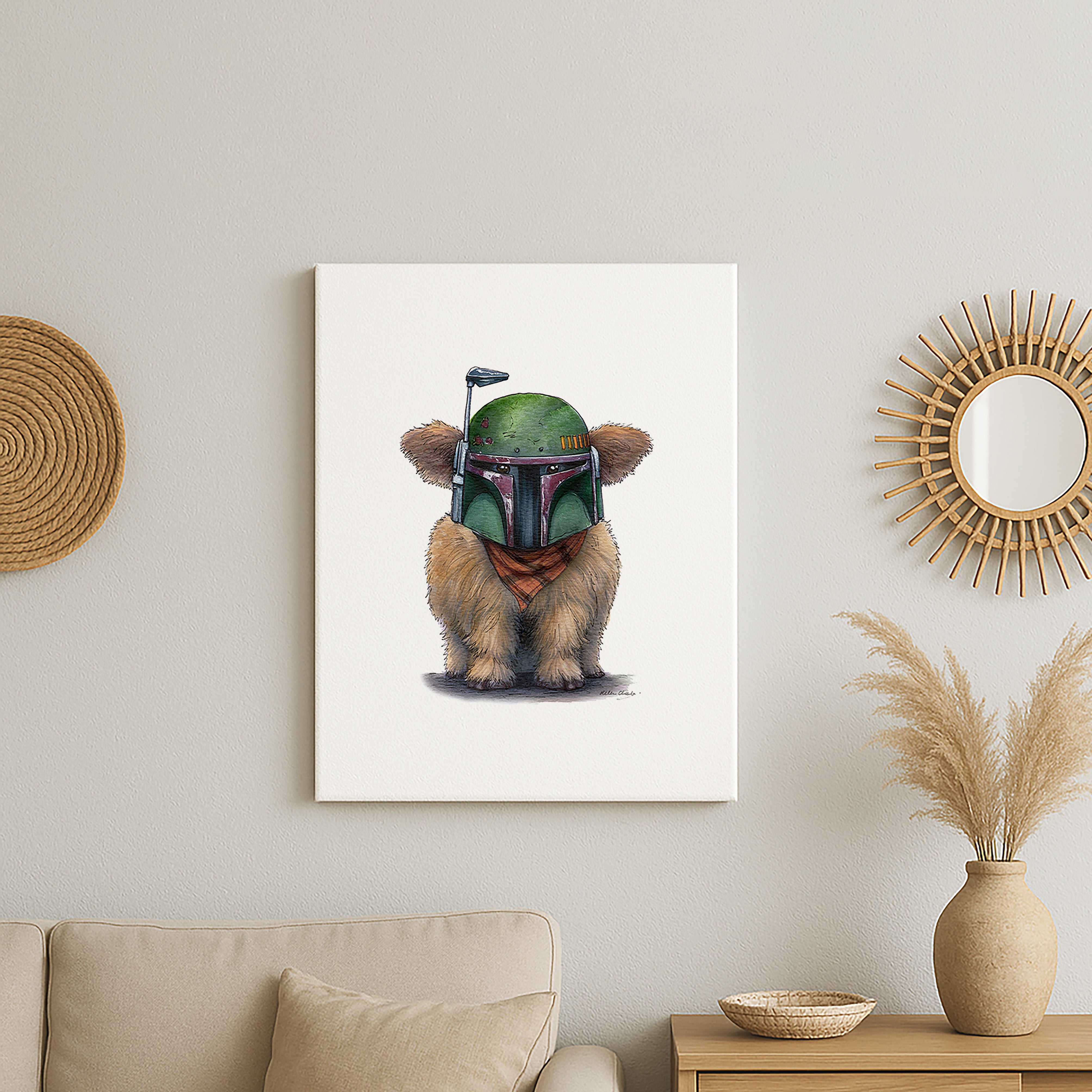 Moo-ba Fett Canvas