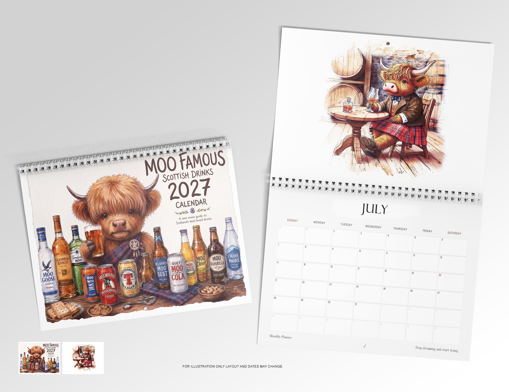 Moo Famous Scottish Drinks 2027 Calendar