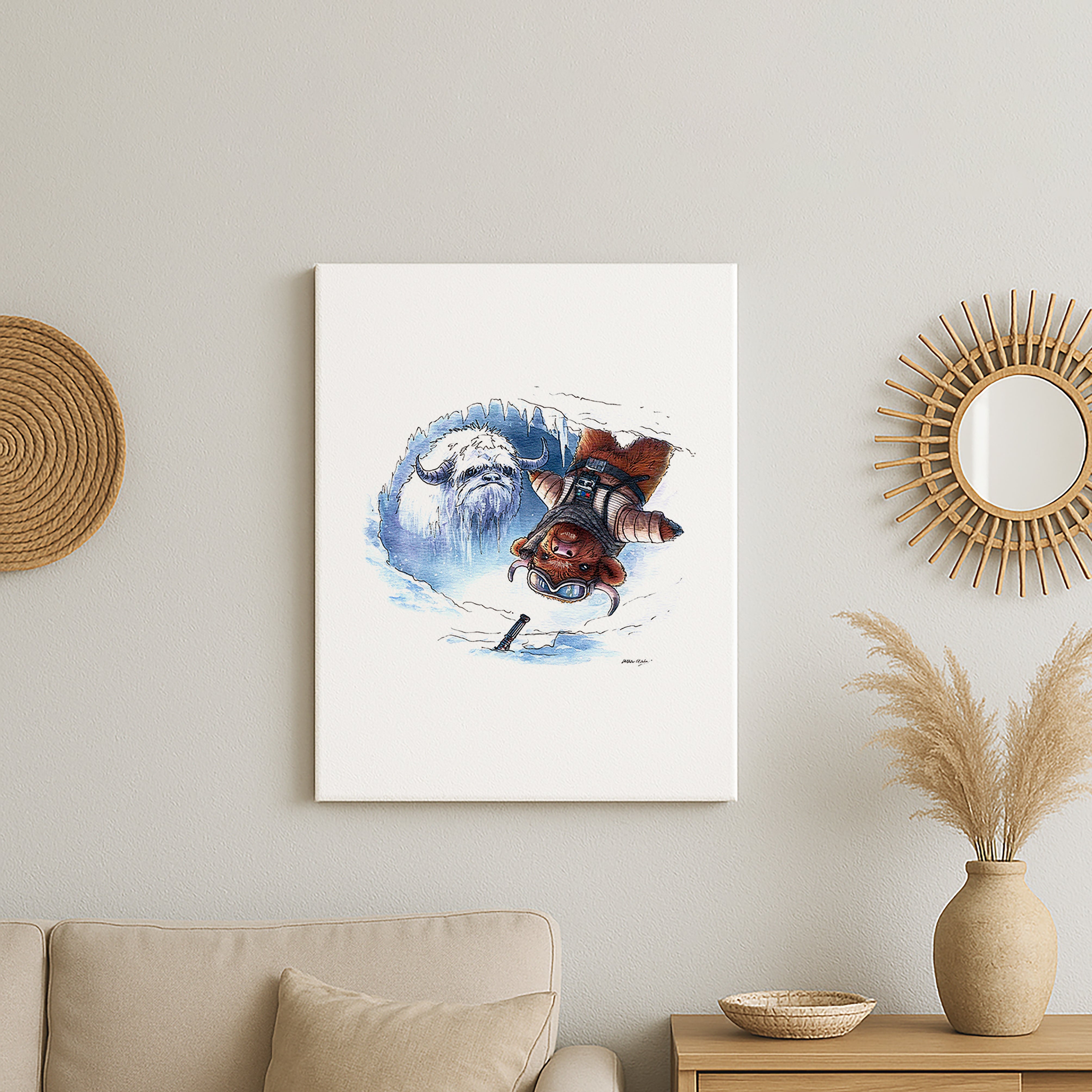 Moo Skywalker The Wampa's Lair Canvas