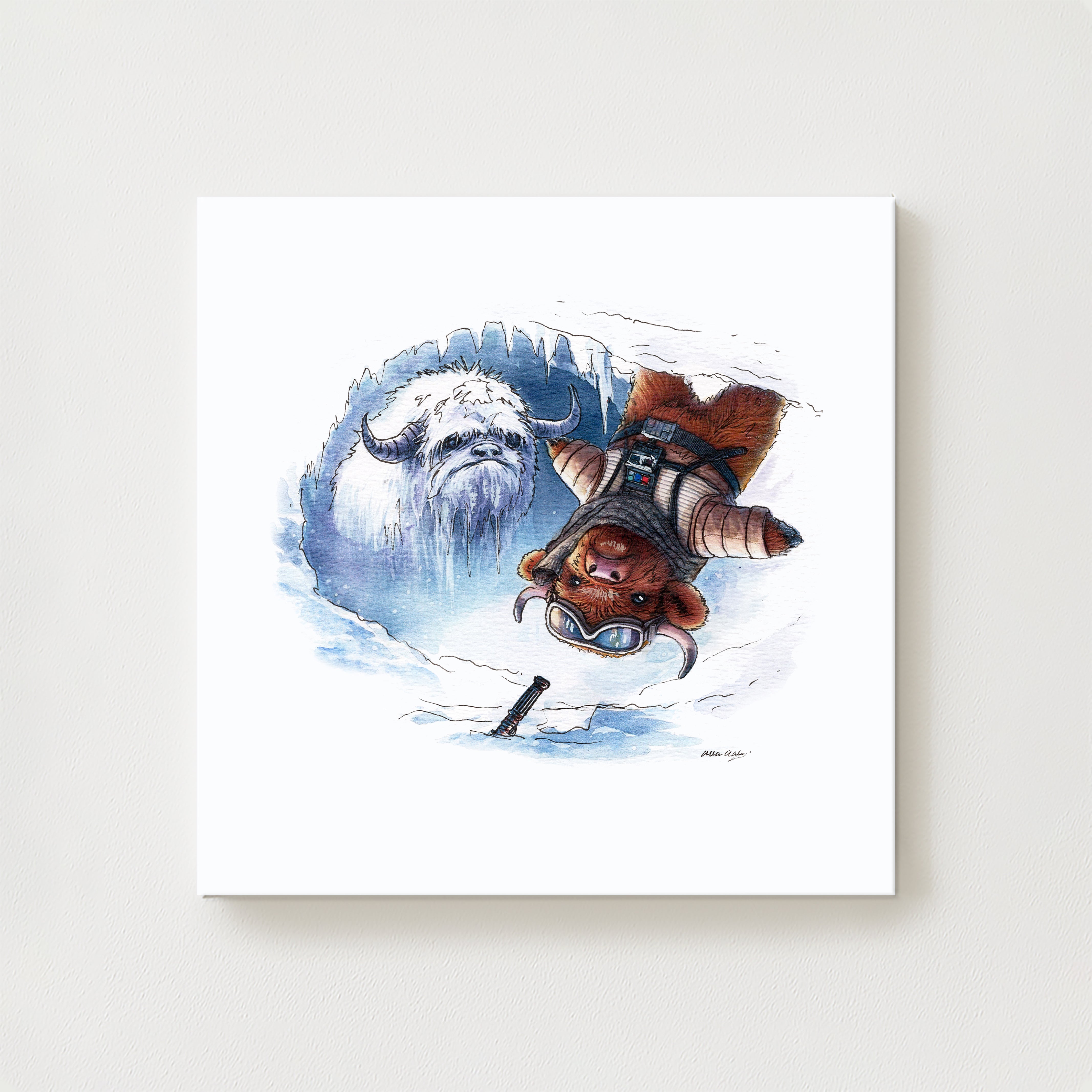 Moo Skywalker The Wampa's Lair Canvas