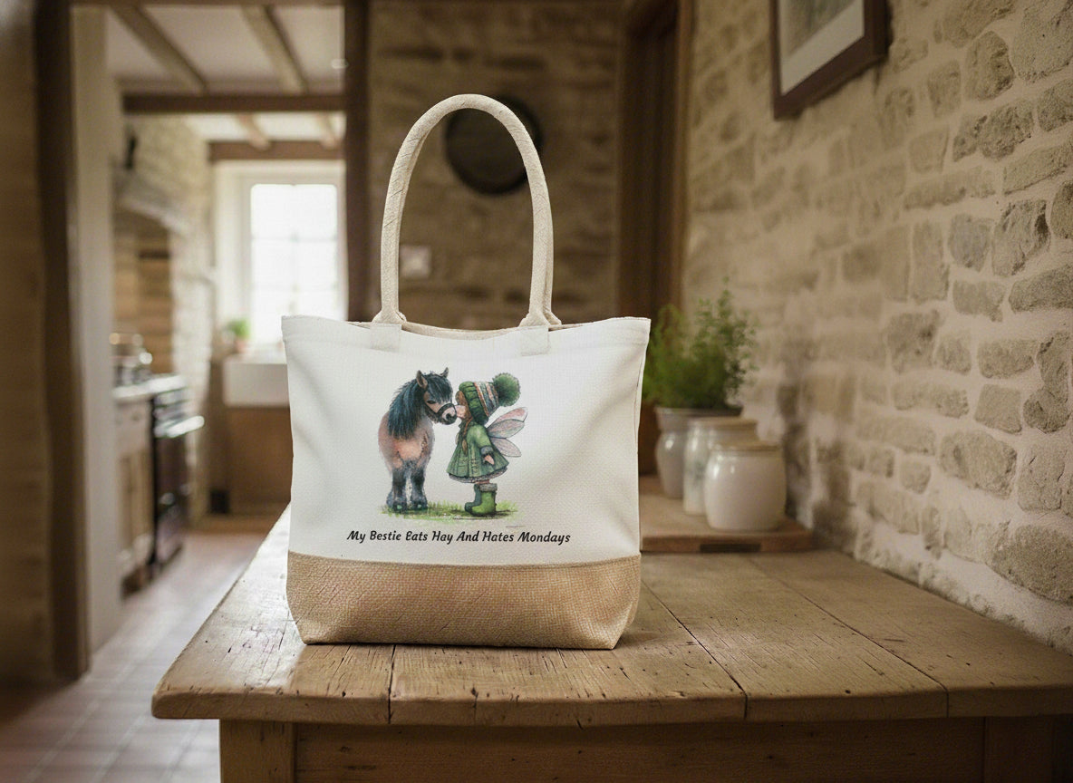 My Bestie Eats Hay & Hates Mondays Tote Bag