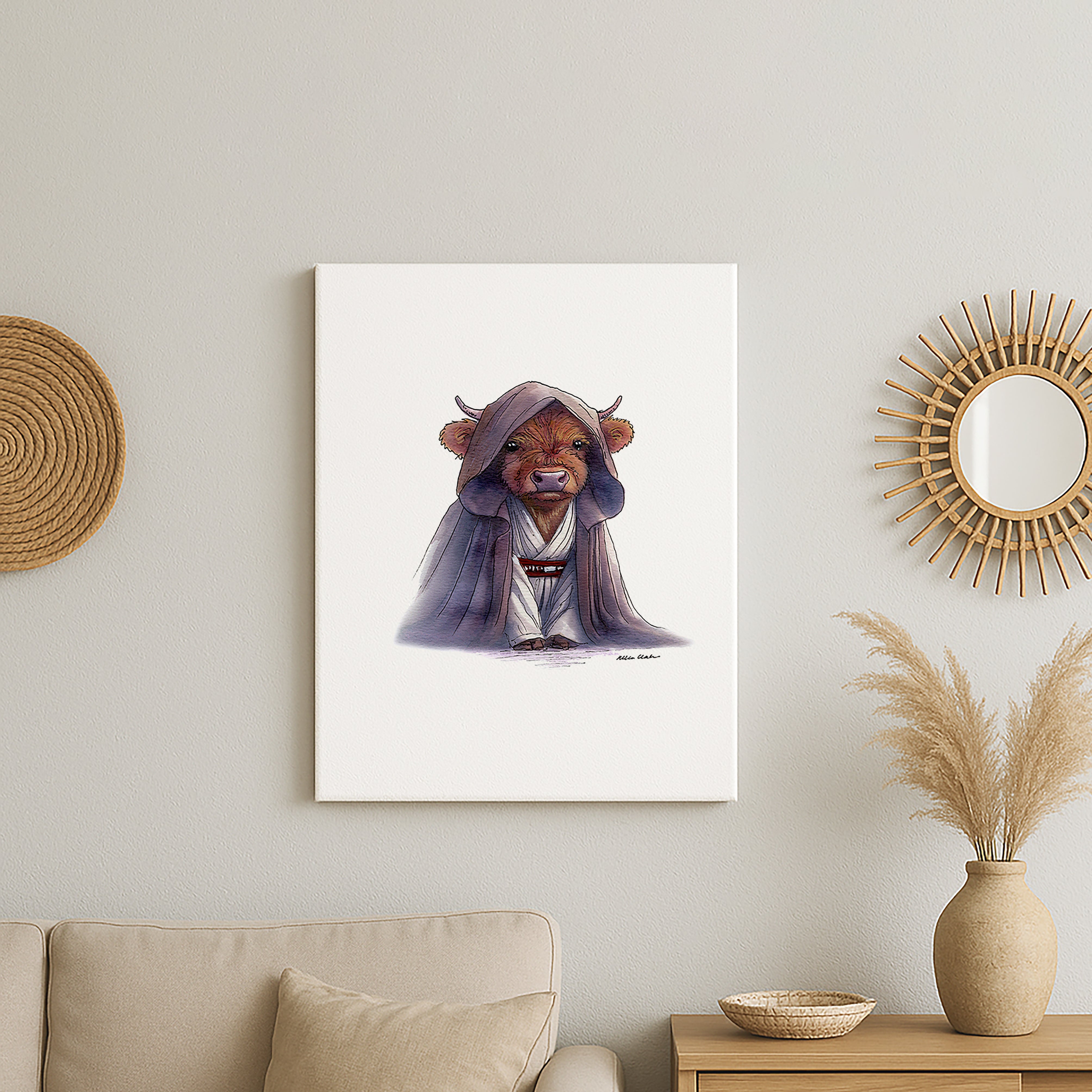 Old Moo Kamooby Canvas