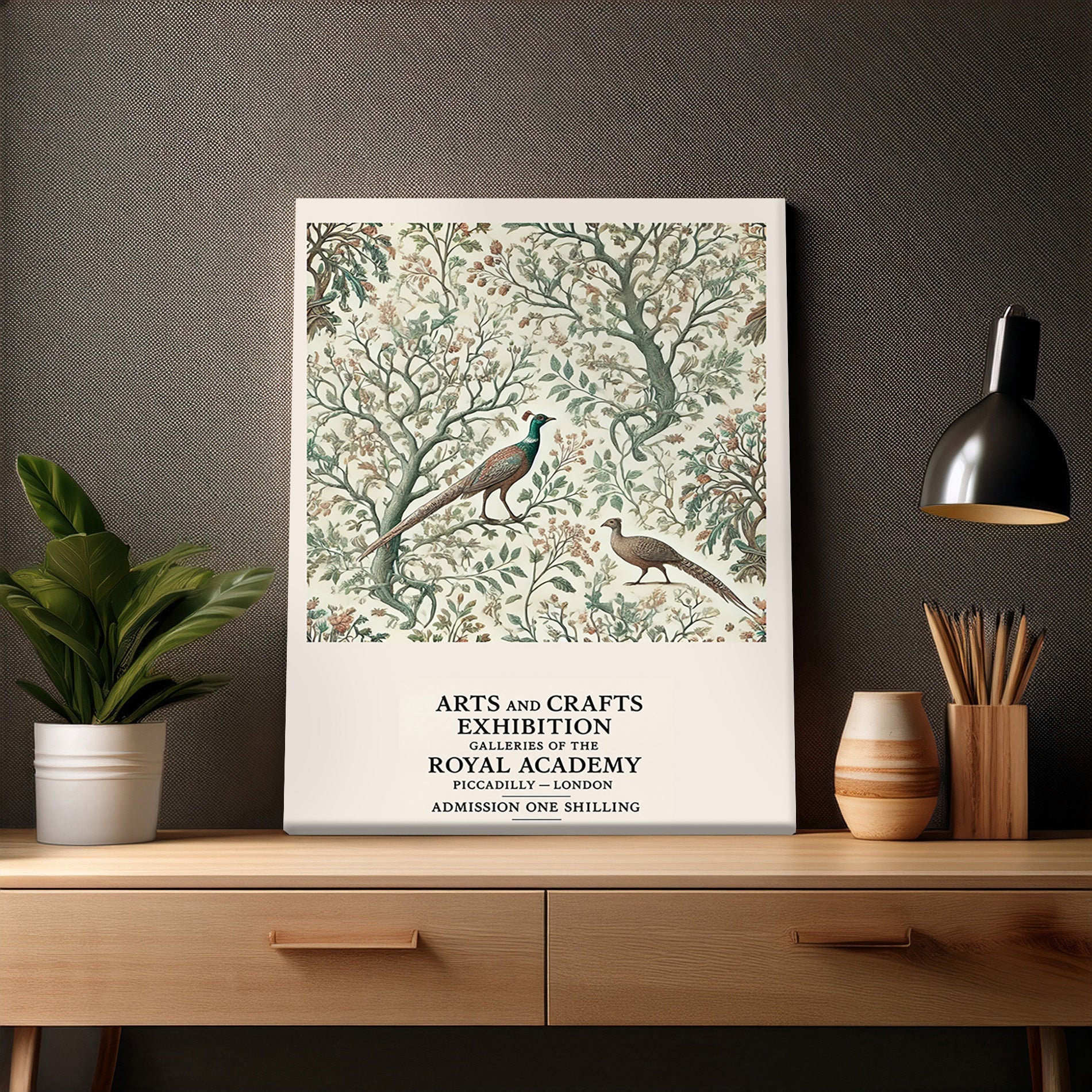 Pheasants in Foliage Canvas