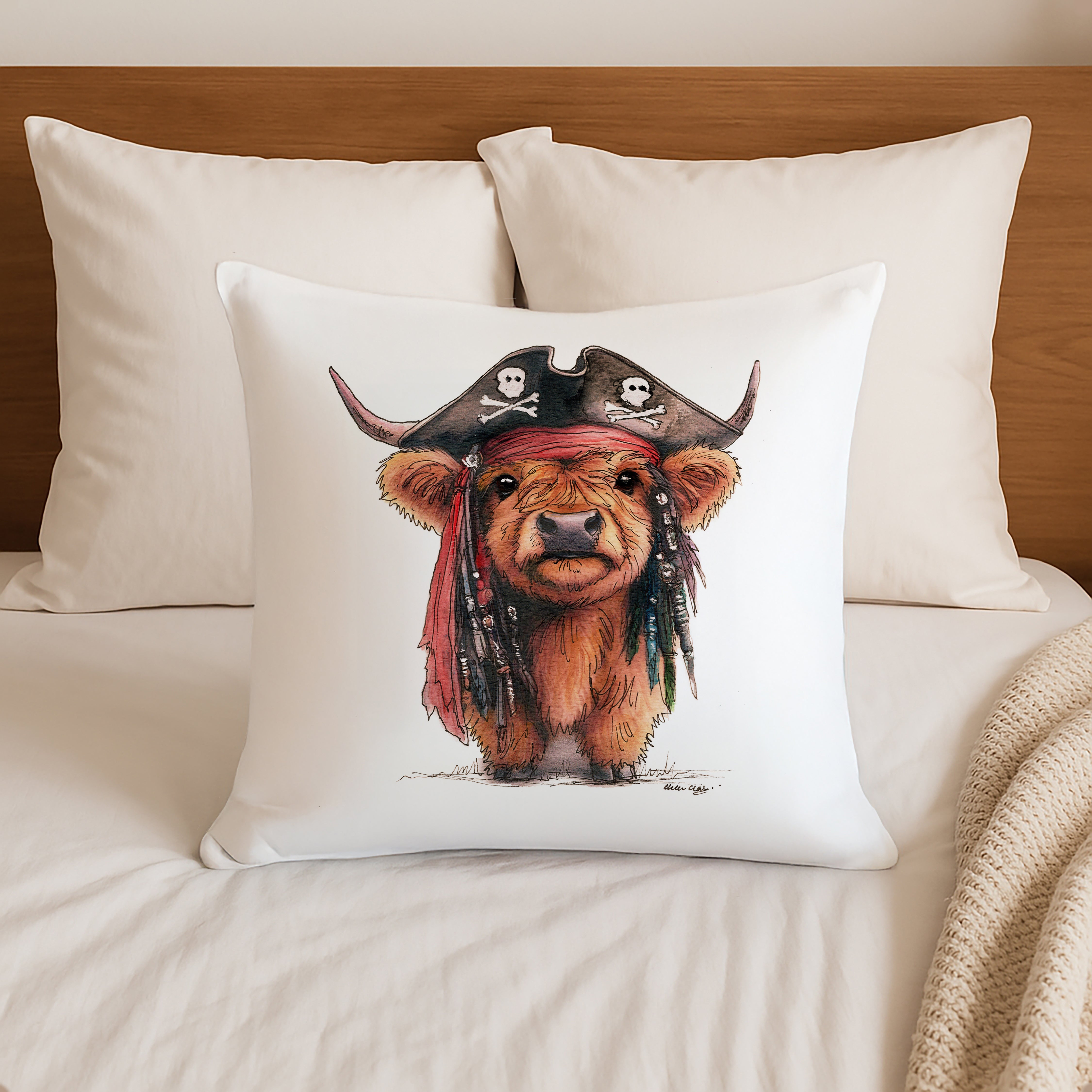 Pirates of the Moo-ra-bean Cushion