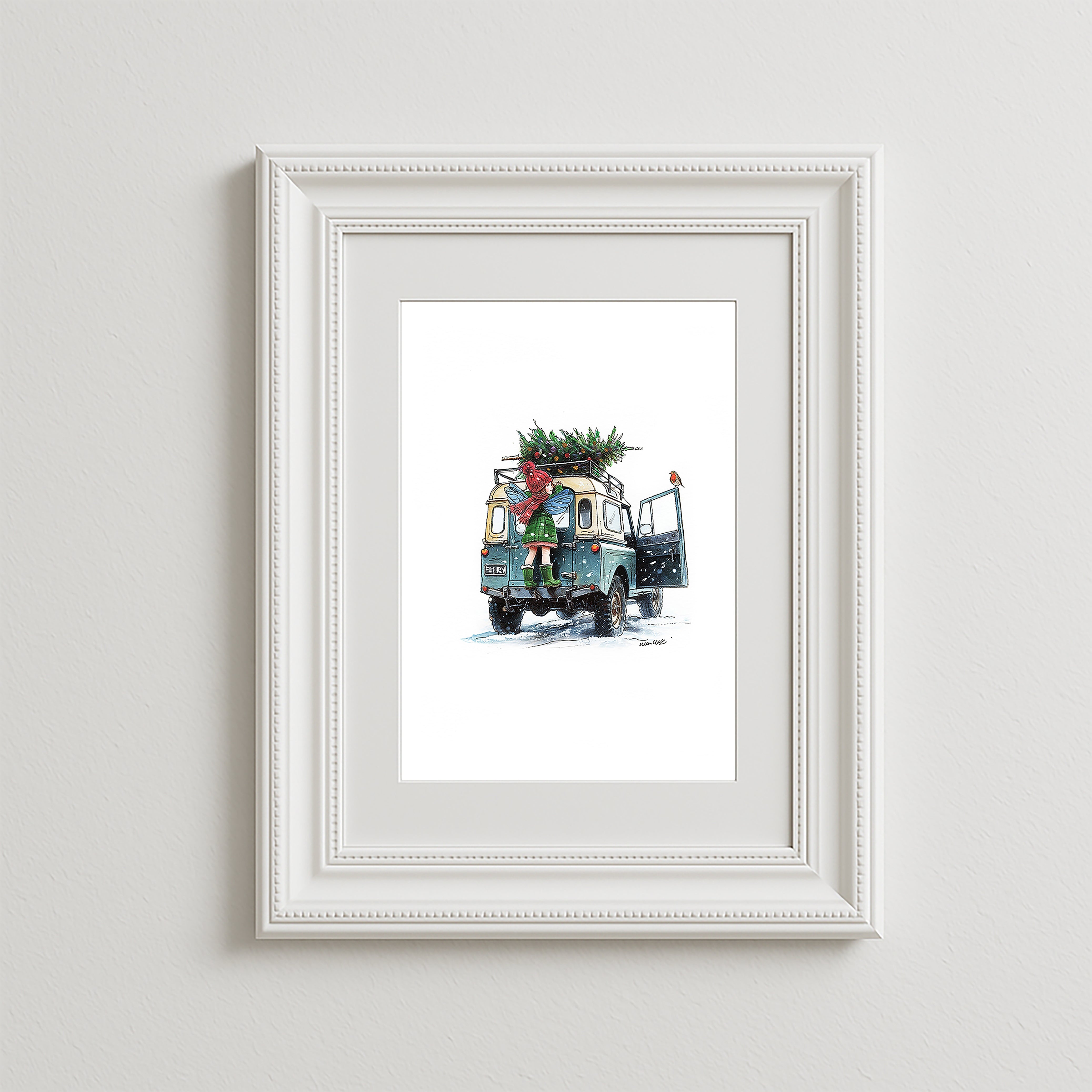 Robin’s Christmas Delivery Art Print