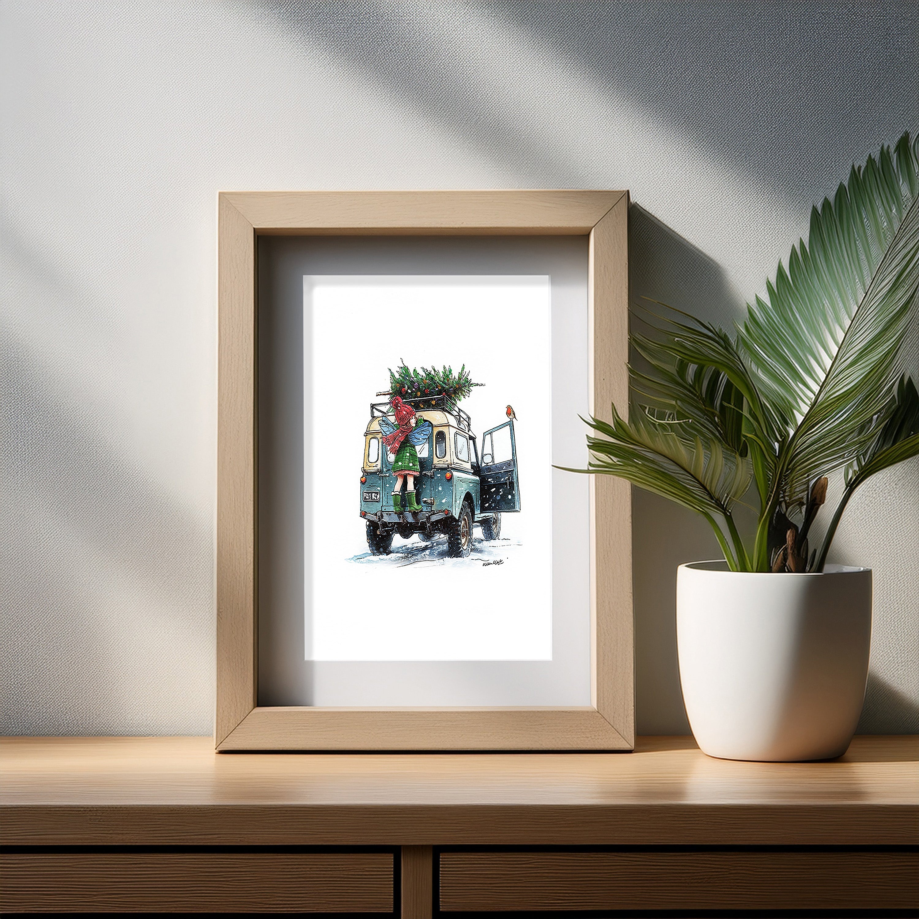Robin’s Christmas Delivery Art Print