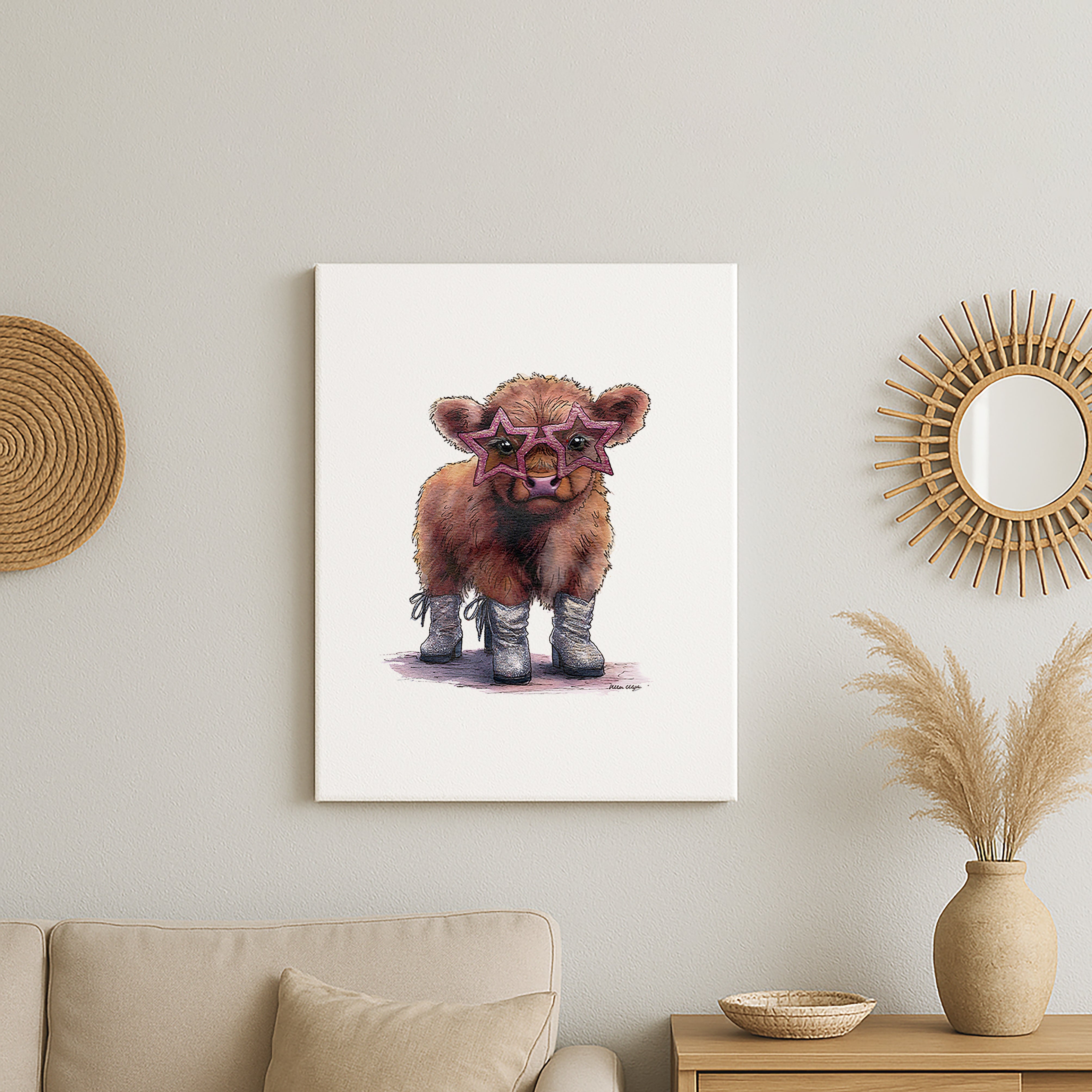 Rocket Moo Canvas