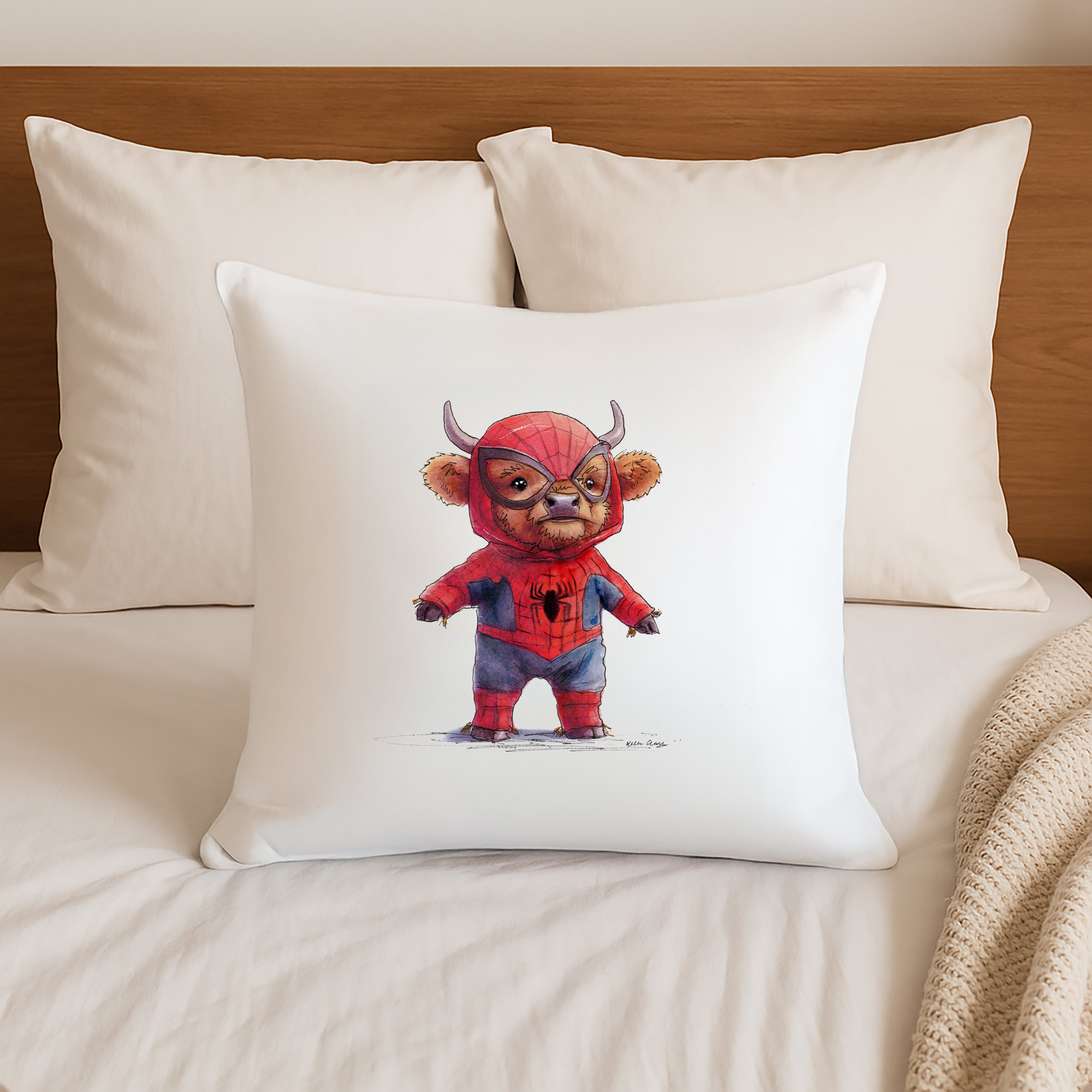 Spider-Moo to the Rescoo Cushion