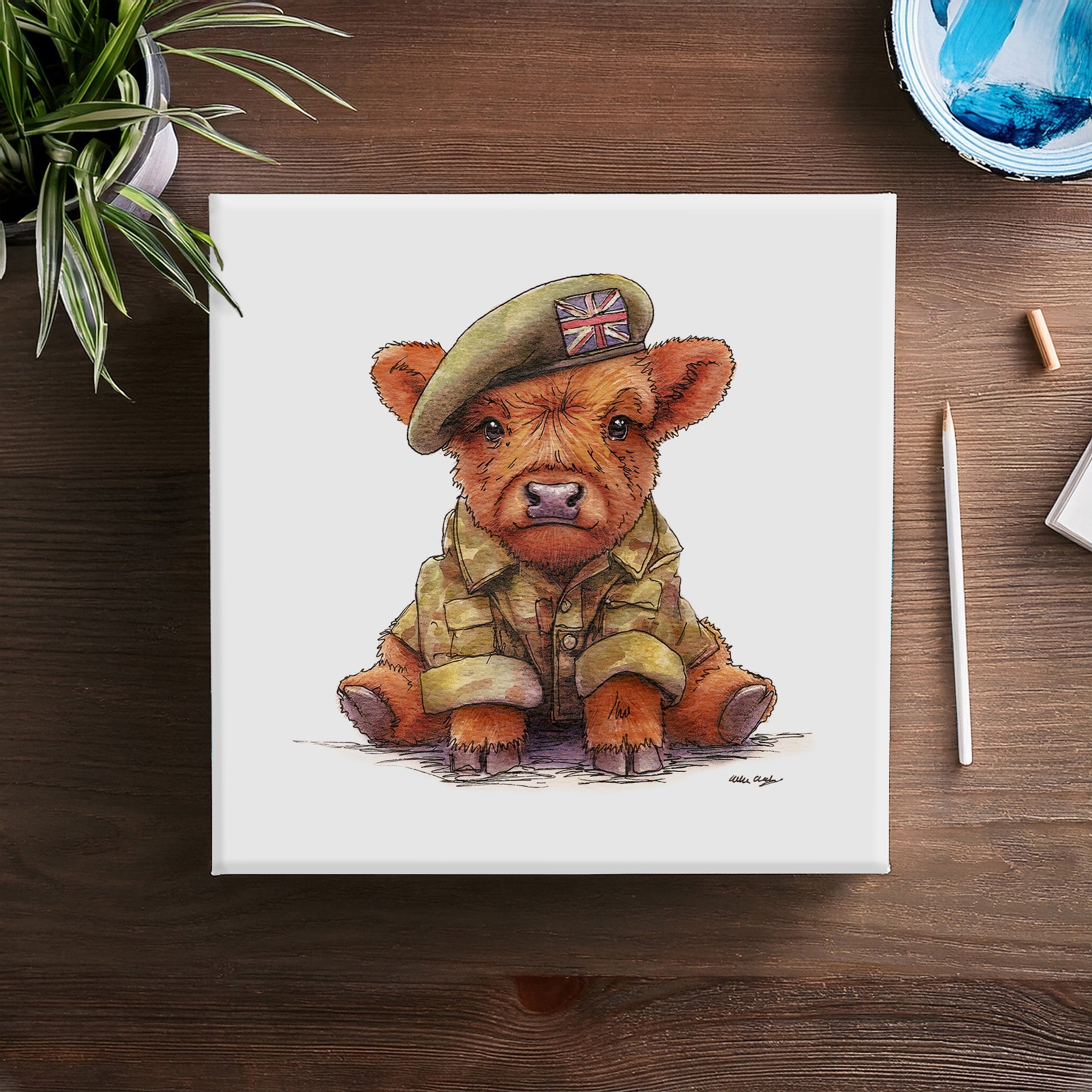 Squaddie Moo Canvas