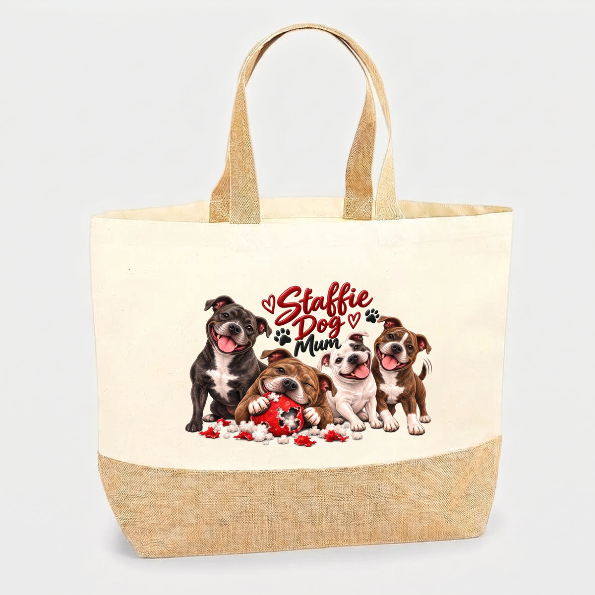 The Staffie Dog Mum Tote Bag