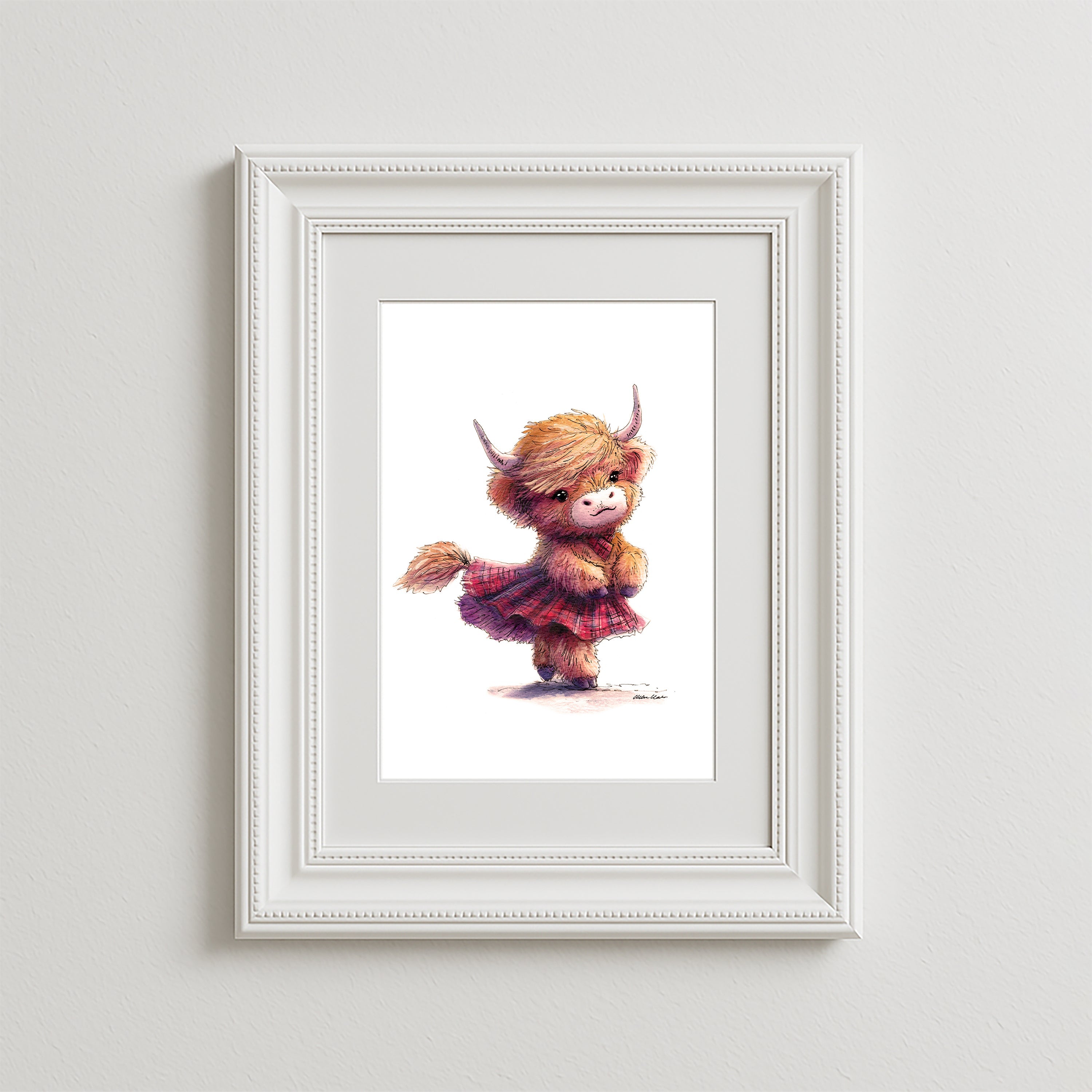 Tartan Twirl Art Print