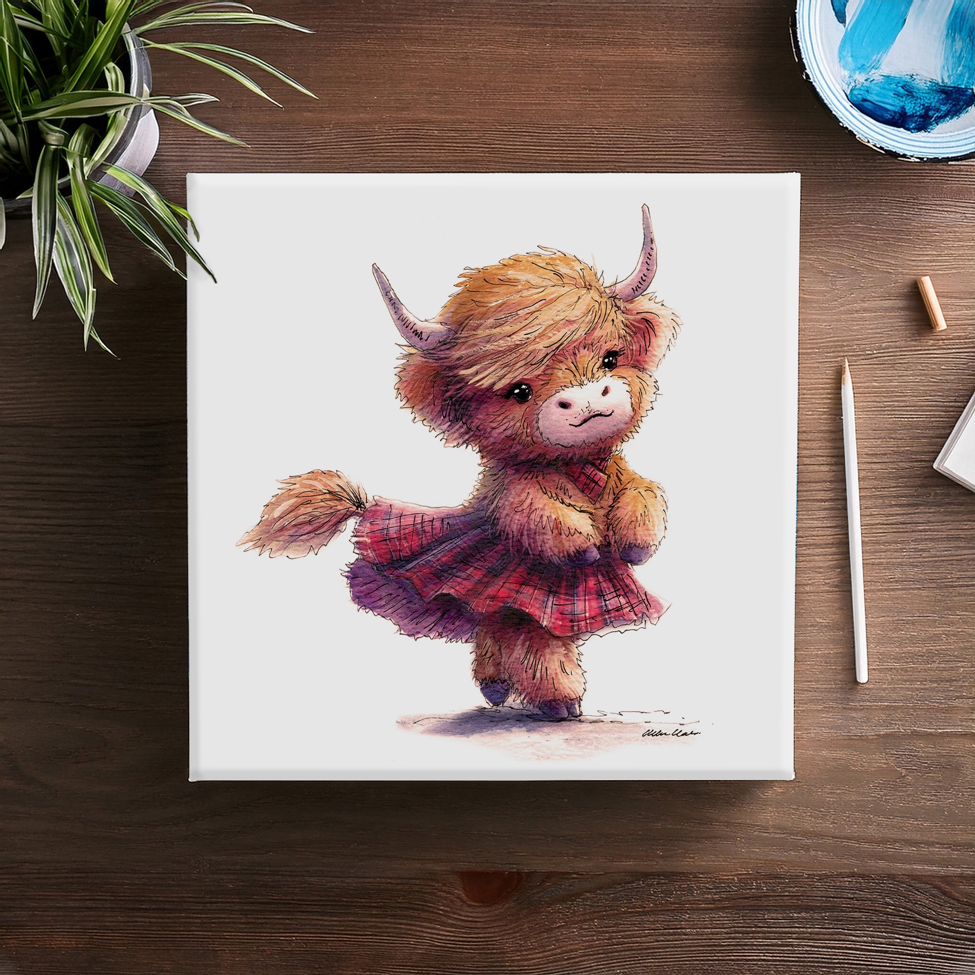 Tartan Twirl Canvas