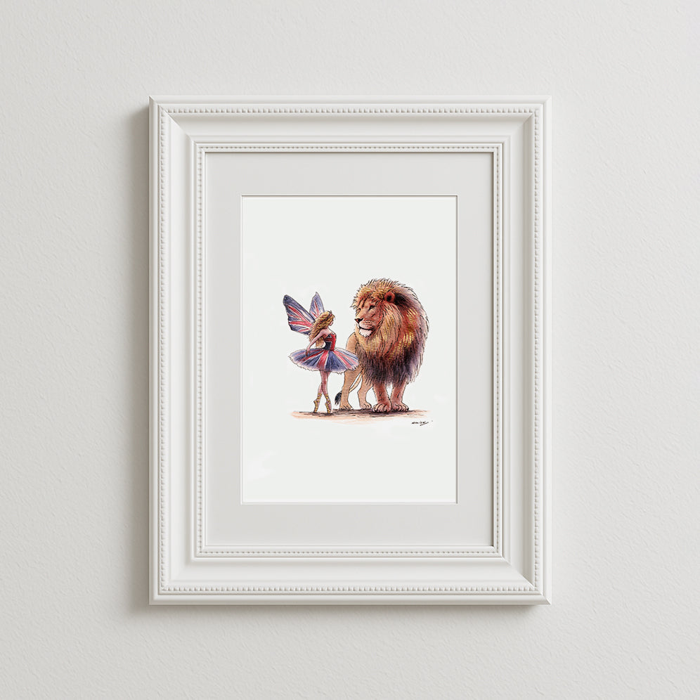 The Lionheart's Guardian Art Print