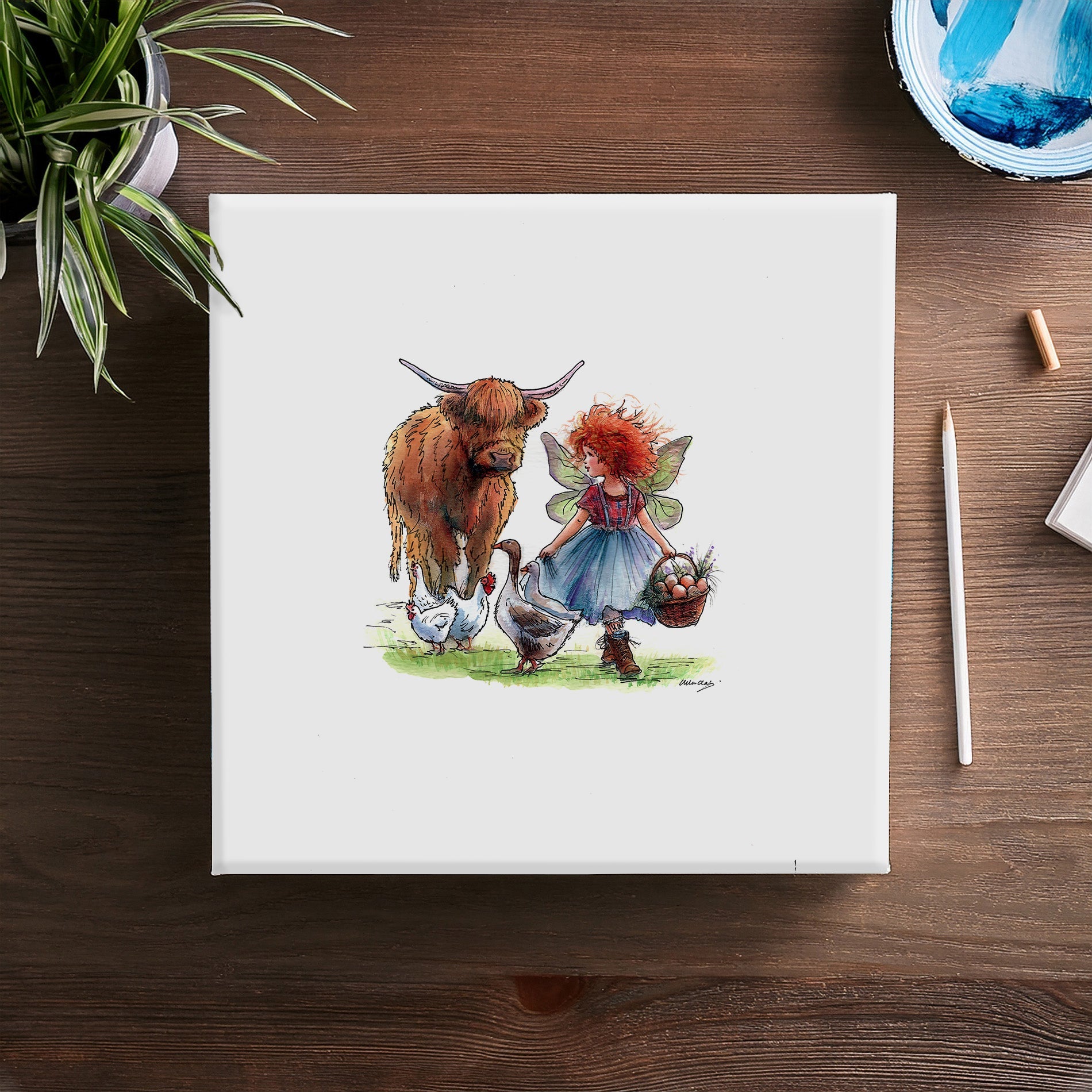 The Little Egg Gatherer Canvas