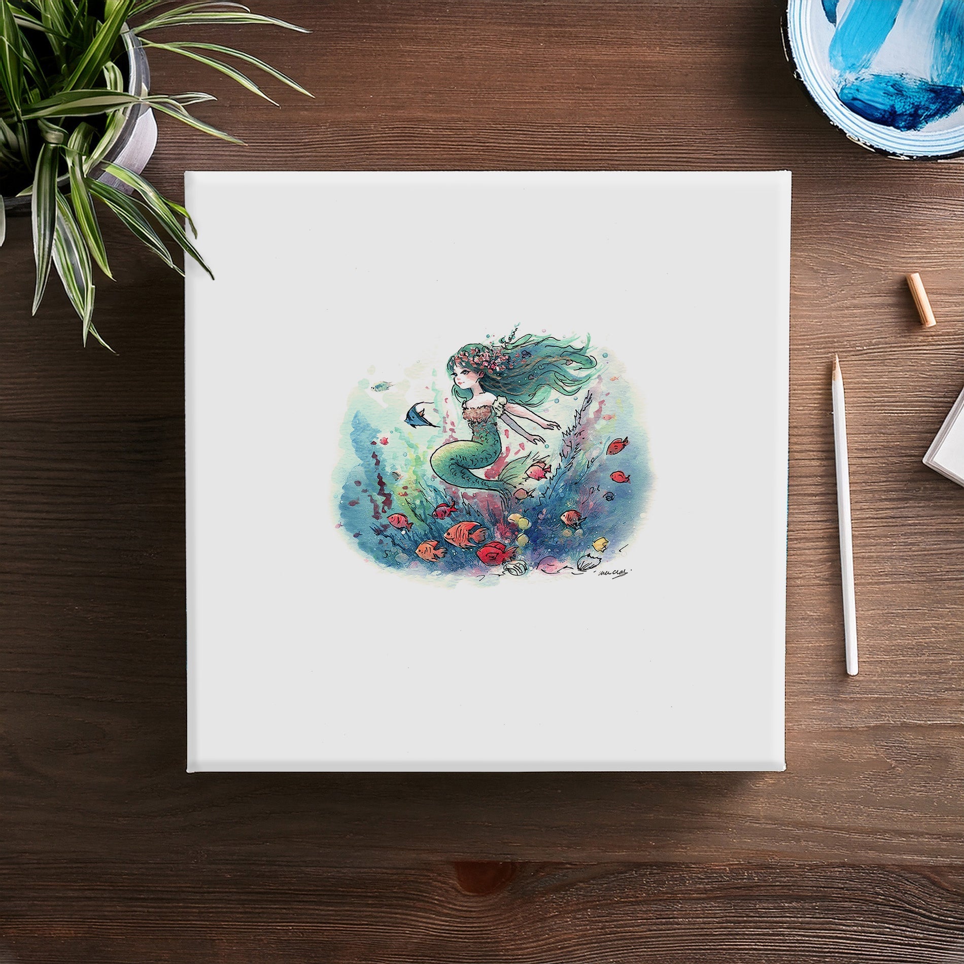 Wee Mermaid Canvas