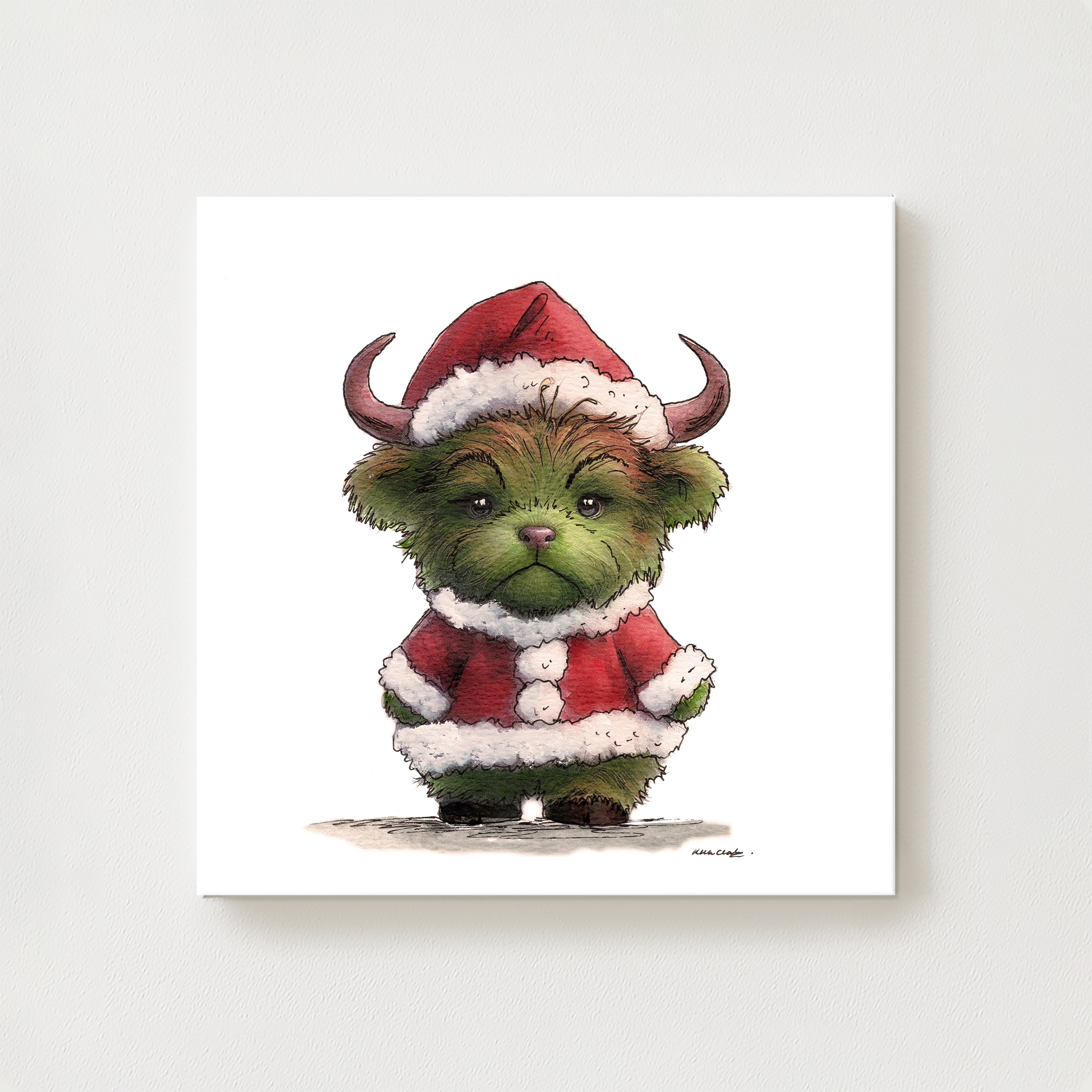 Wee Moo Grinch Canvas