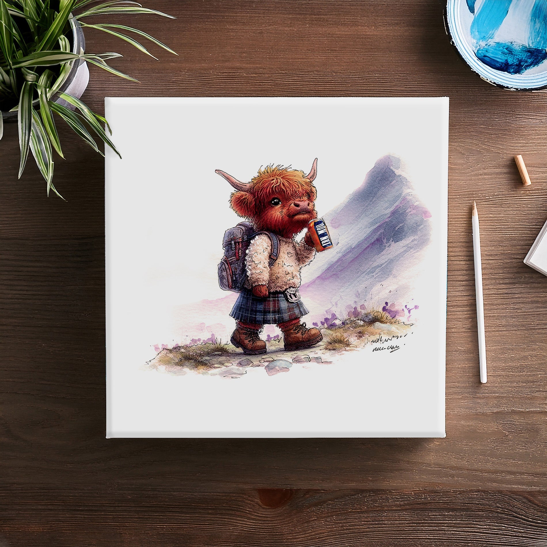 Wee Munro Moo Canvas
