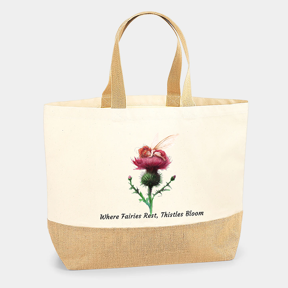 Where Fairies Rest Thistles Bloom Tote Bag
