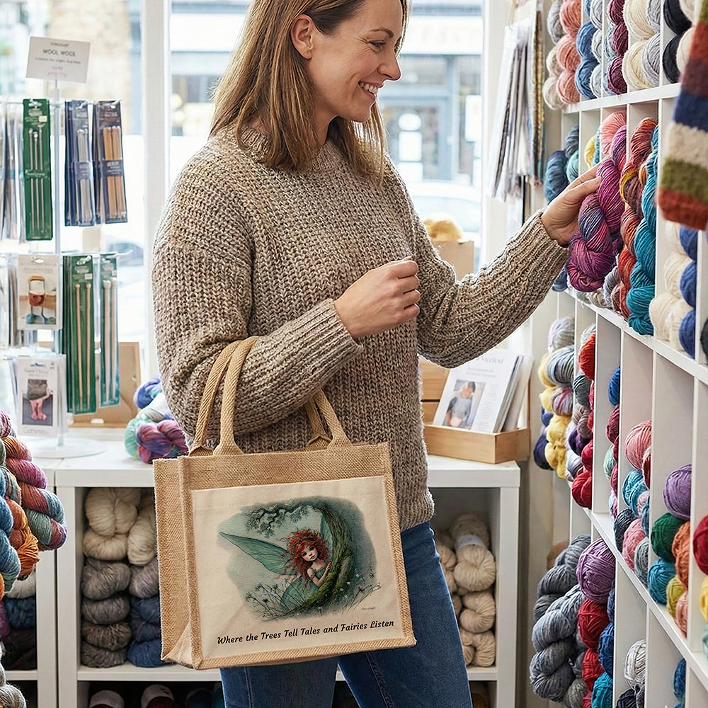 Where the Trees Tell Tales and Fairies Listen Small Tote Bag