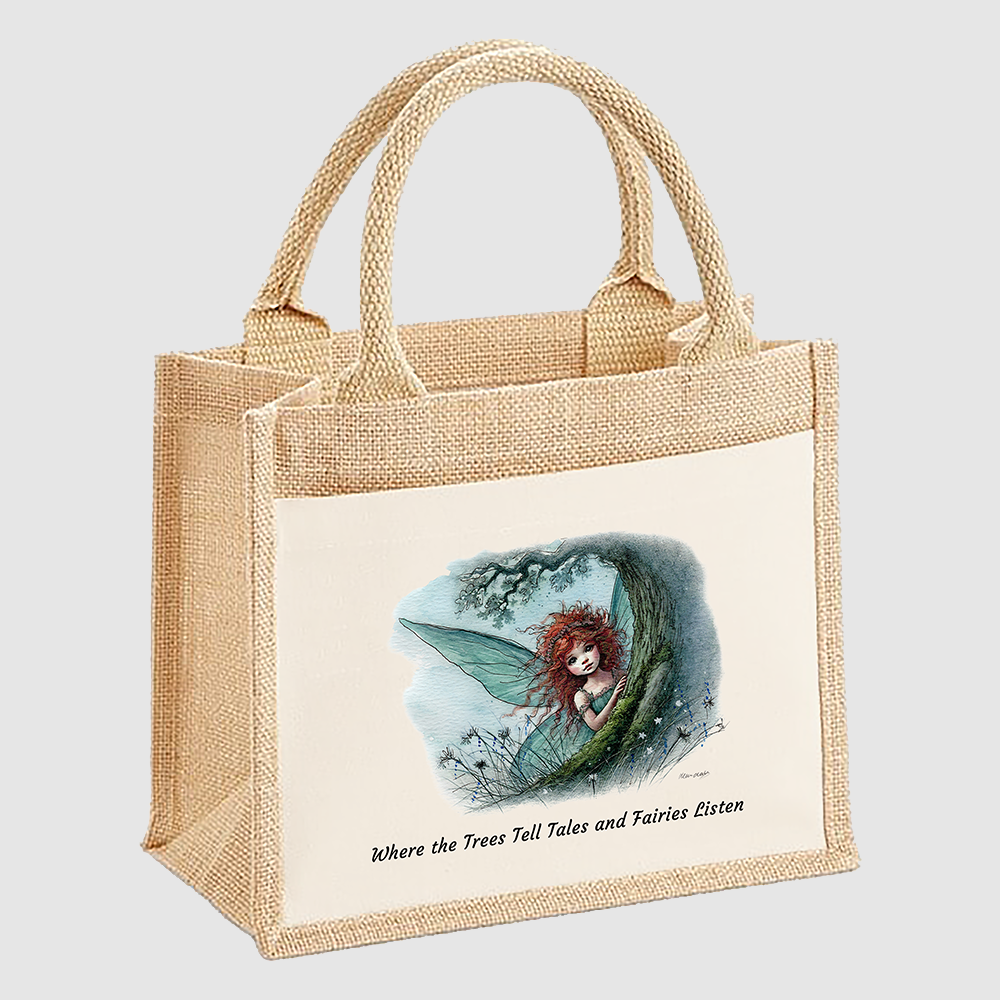 Where the Trees Tell Tales and Fairies Listen Small Tote Bag