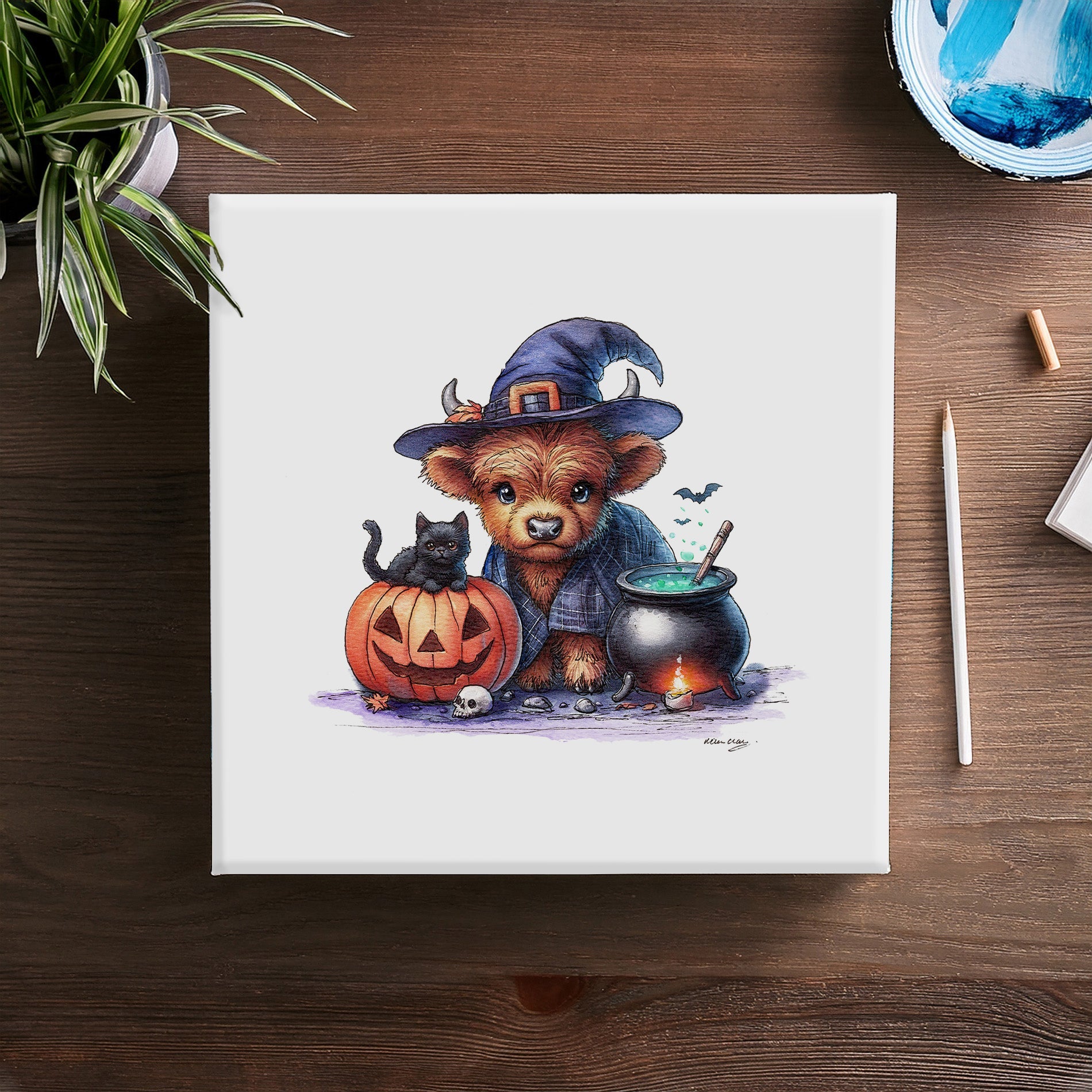 Witchy Moo & Her Magical Crew Canvas