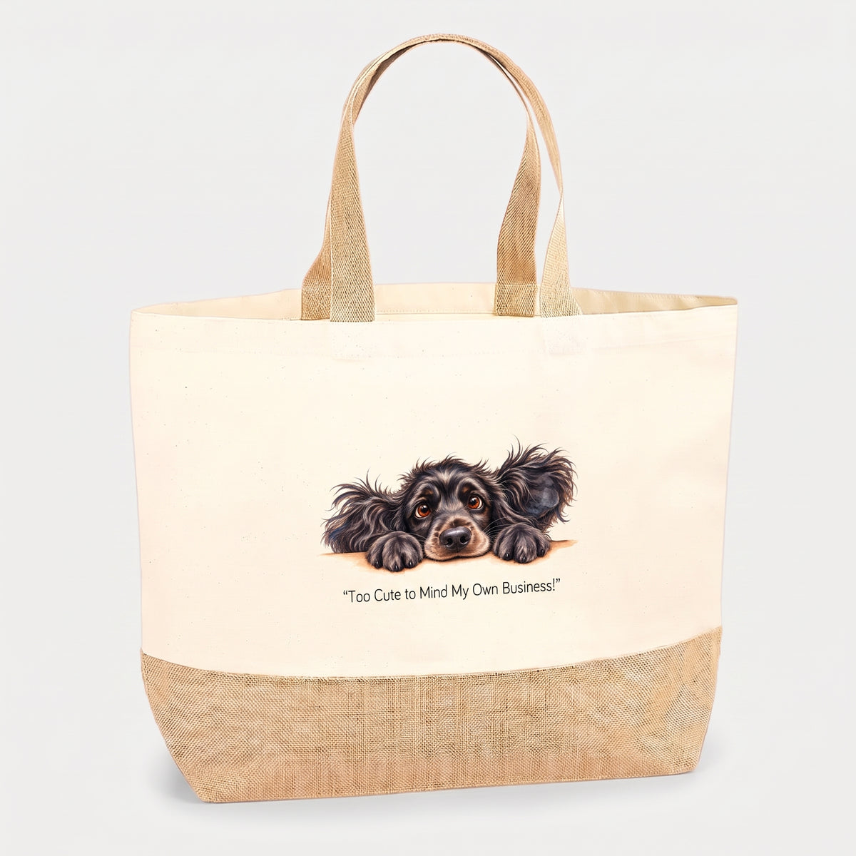 Too Cute Black Cocker Tote Bag