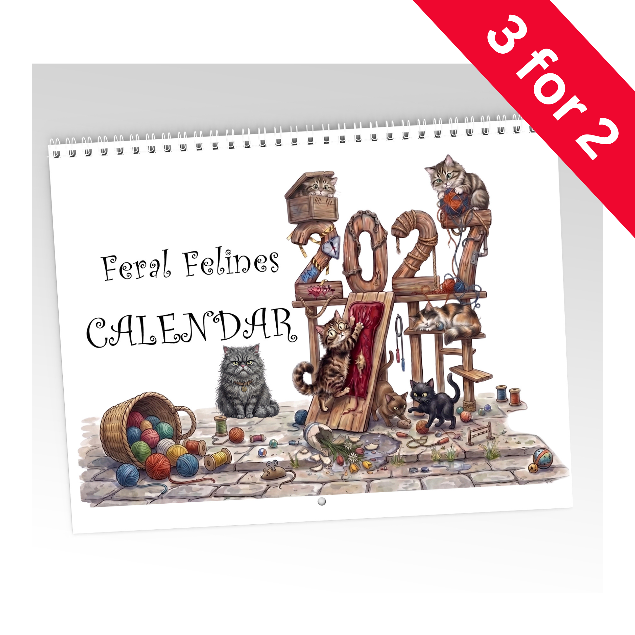 NEW Feral Felines 2027 Calendar limited edition