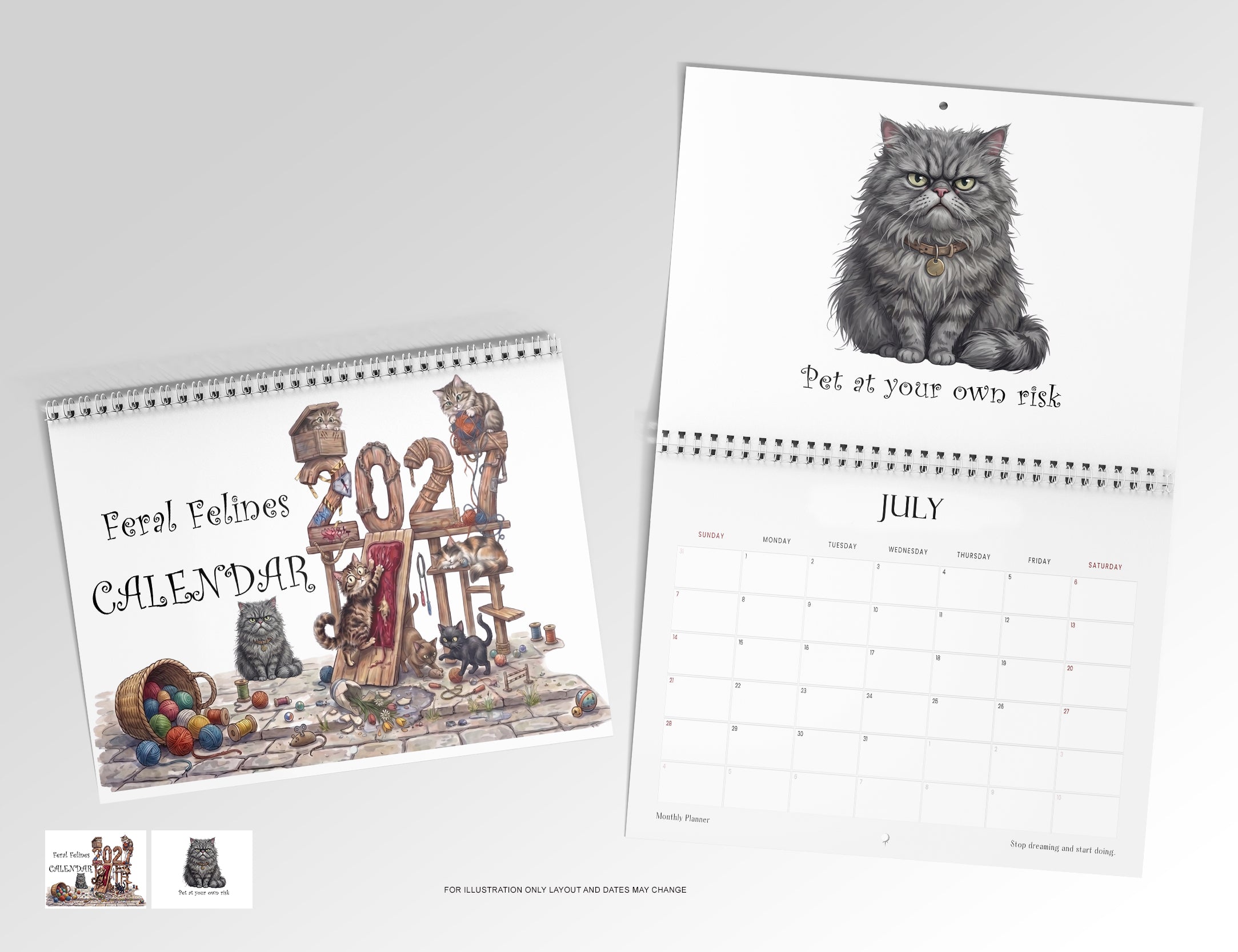 NEW Feral Felines 2027 Calendar limited edition