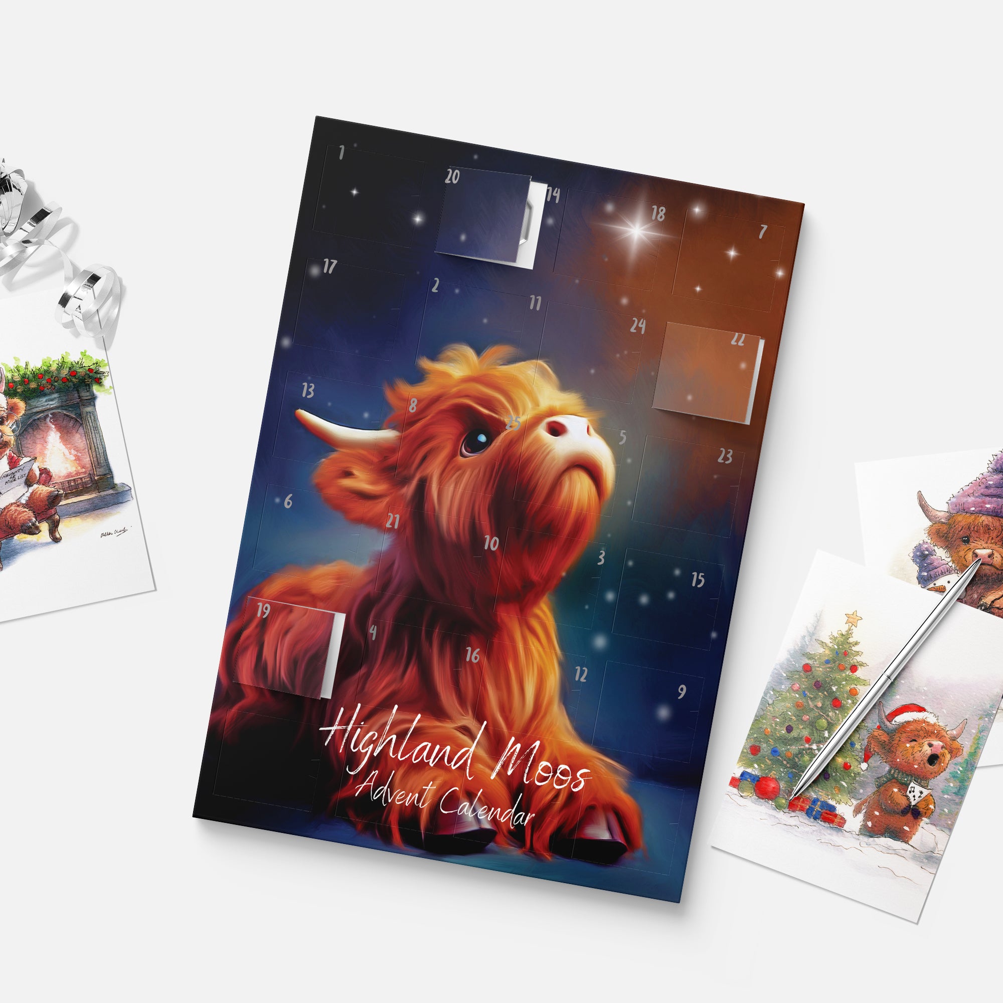 Comet Classic Highland Cow 2026 Advent Calendar